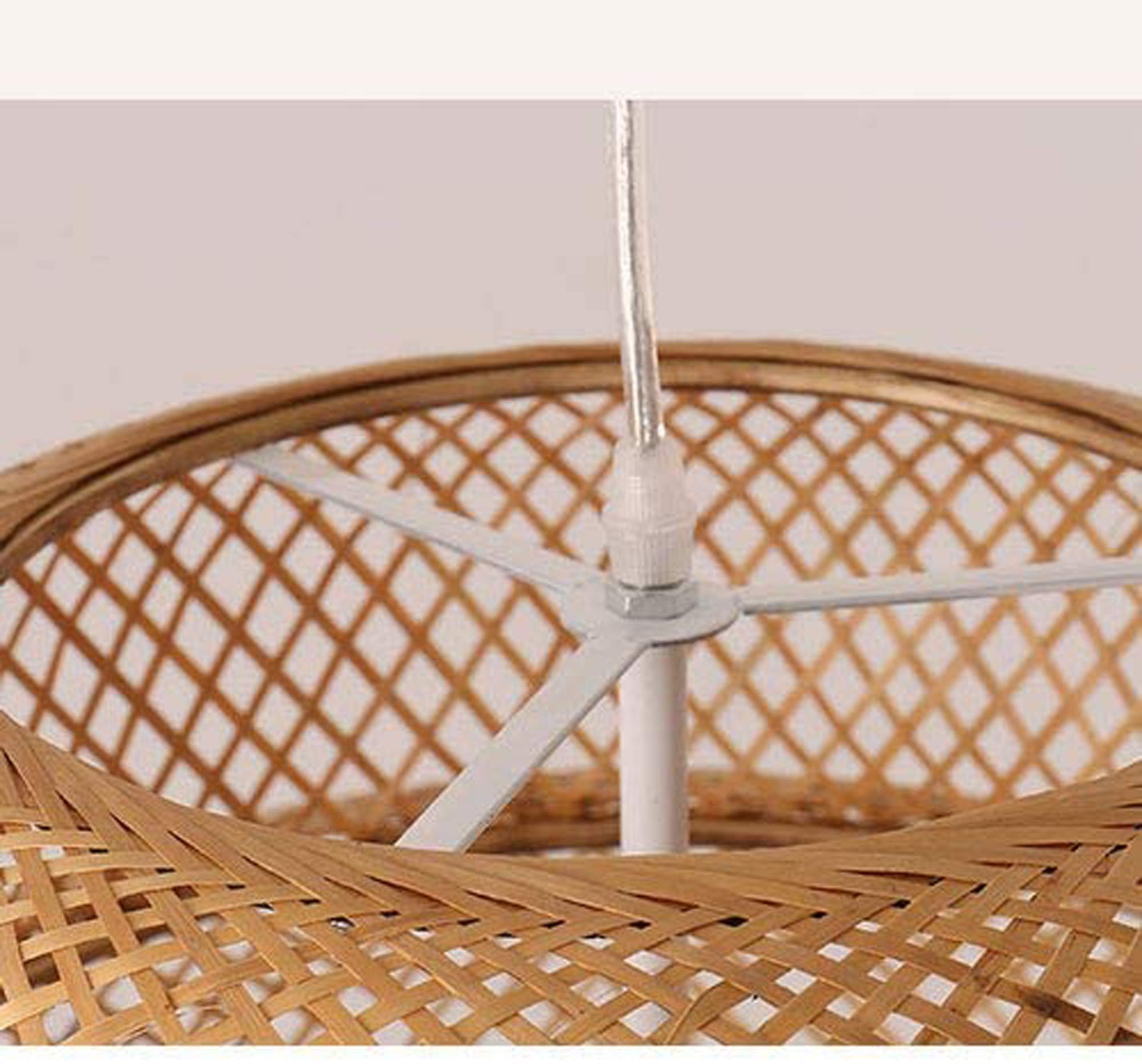 Nordic Modern Bamboo Chandelier - Handmade Woven Pendant Light for Living Room, Bedroom & Dining Room | Eco-Friendly Hanging Lamp with Creative Design | Perfect for Cozy Home Decor and Ambient Lighting