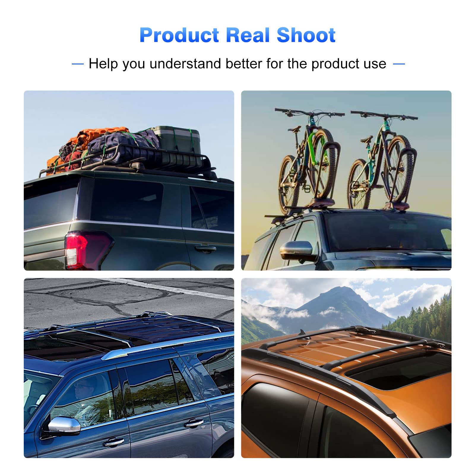 **2018-2024 Ford Expedition & Lincoln Navigator Roof Rack Crossbars - Heavy Duty Aluminum Roof Rail Cargo Bars for Kayak, Canoe, Snowboard, Bike & Luggage - Perfect for Road Trips, Camping & Outdoor Adventures**