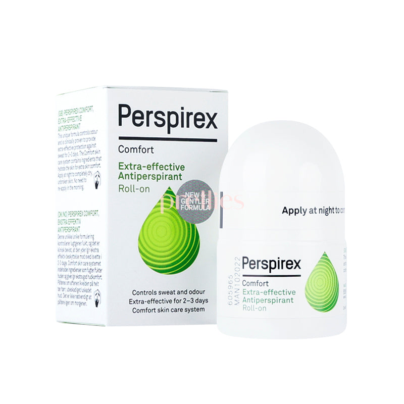 Perspirex Extra Effective Antiperspirant Roll-On for Women & Men - 20ml (Green) | Long-Lasting Sweat Protection for Active Lifestyle, Gym & Work