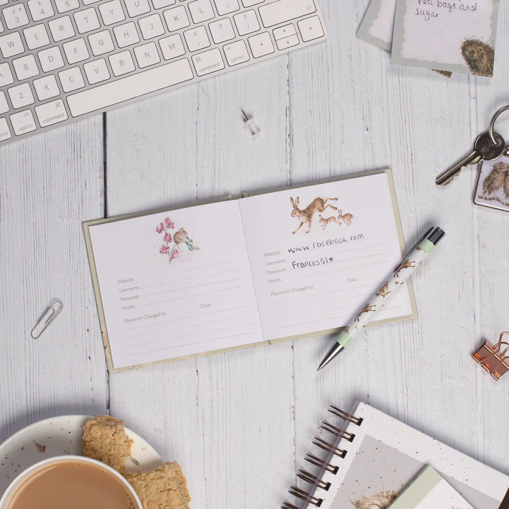 Wrendale Designs Busy Bee Password Book - Secure Password Organizer for Online Accounts | Perfect for Internet Security & Digital Privacy Protection | Ideal for Home, Office & Travel Use
