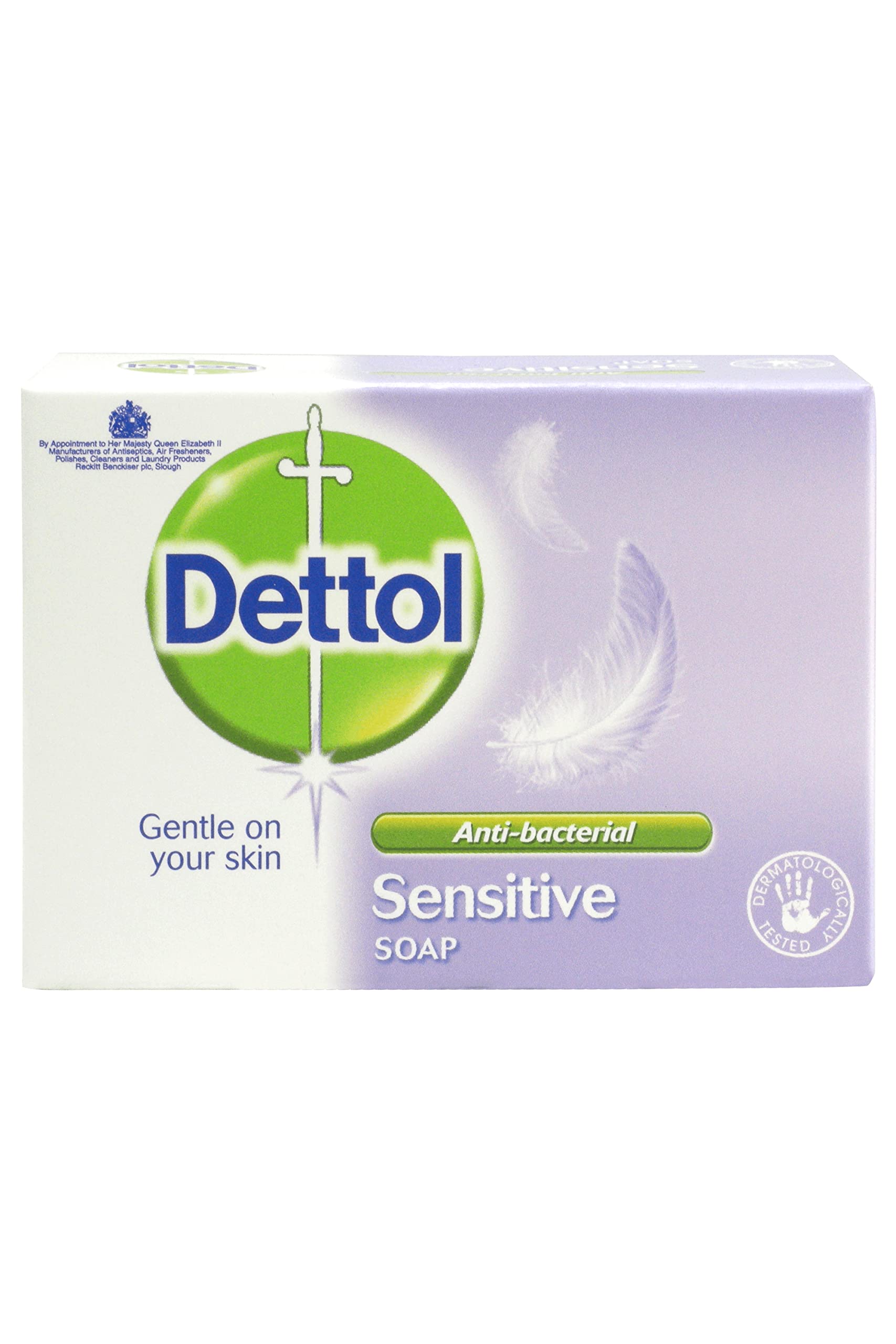 Dettol Sensitive Antibacterial Soap Bar 100g - Gentle Skin Cleansing for Daily Hygiene & Sensitive Skin Care