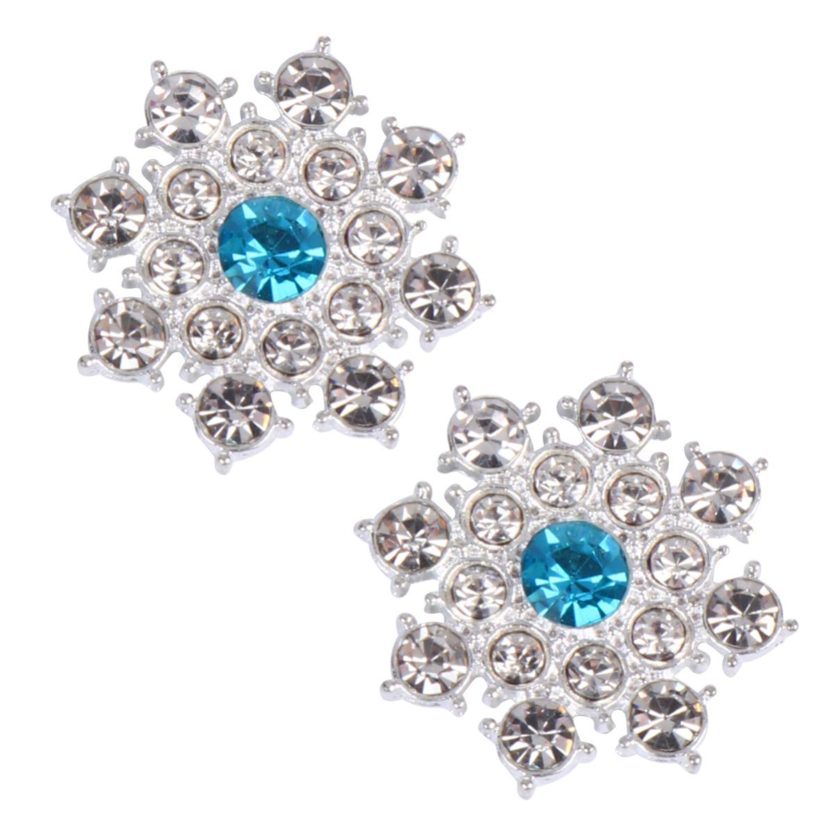 EXCEART 30pcs Crystal Snowflake Rhinestone Embellishments - Flat Back Rhinestone Appliques for DIY Crafts, Brooches, Hair Accessories & Scrapbooking - Perfect for Holiday Decorations, Wedding Favors & Gift Wrapping