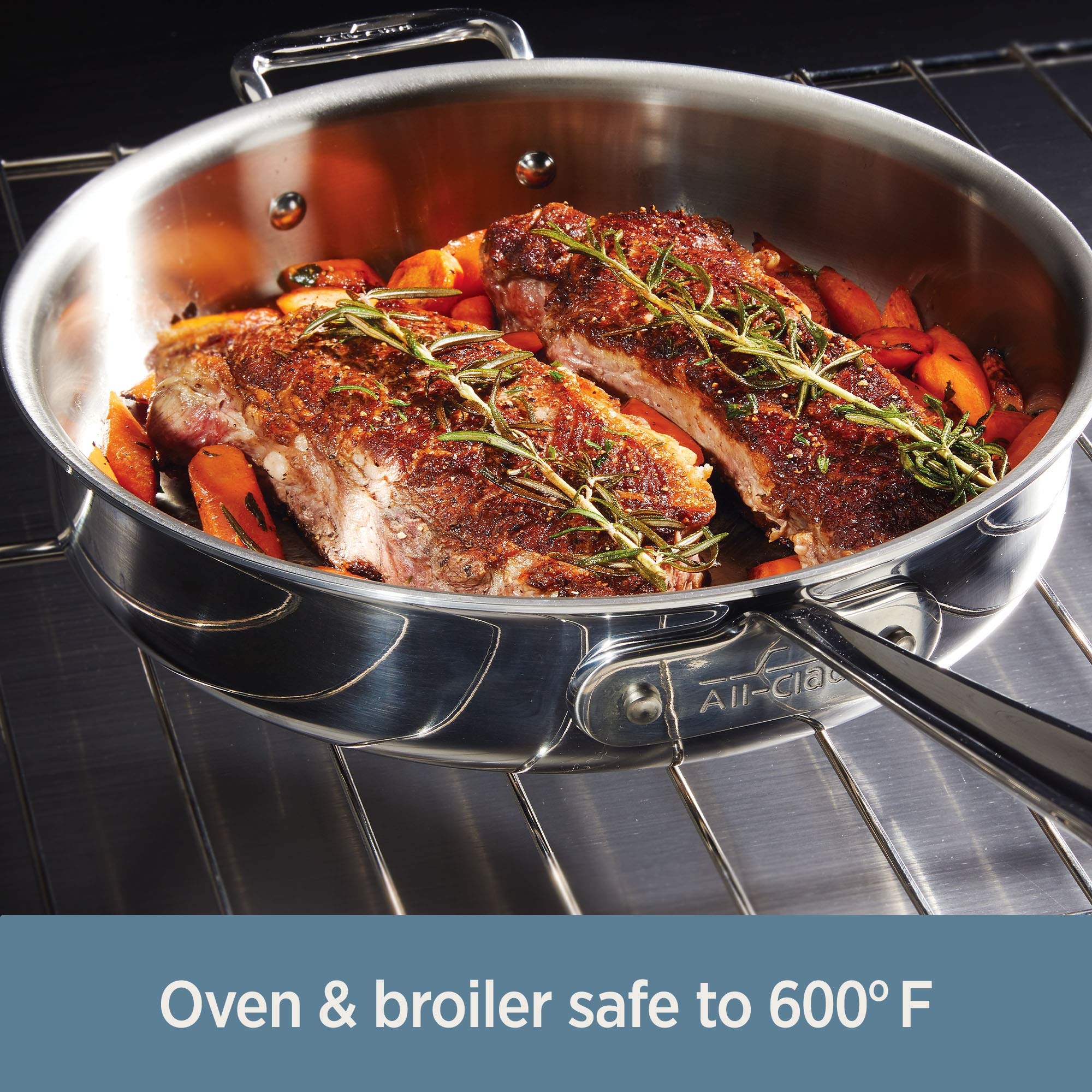 All-Clad D3 3-Ply Stainless Steel Fry Pan Set - 2 Piece (10 & 12 Inch) - Induction, Oven & Broiler Safe Up to 600°F - Professional Cookware for Home Chefs - Perfect for Searing, Sautéing & Pan-Frying Steaks, Vegetables & More
