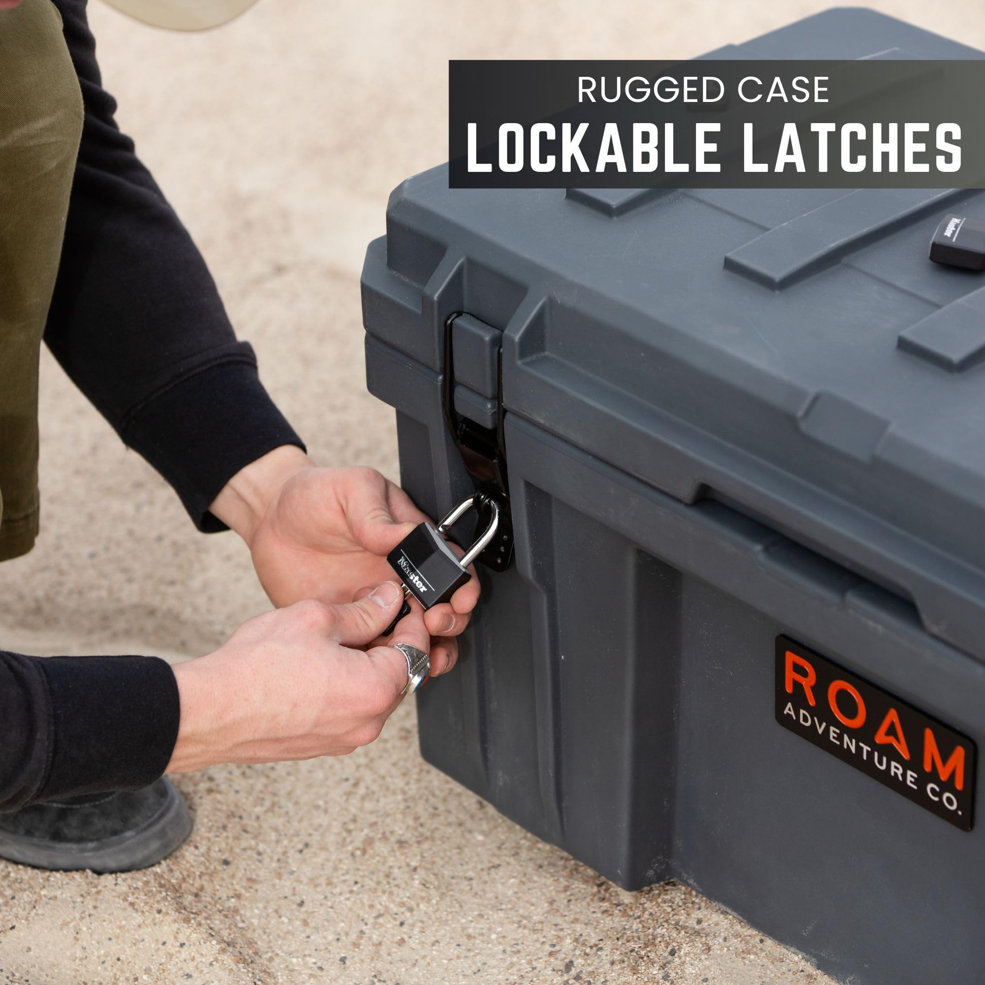 Roam Rugged Case Cargo Box - Waterproof Lockable LLDPE Storage Box for Truck Bed & Rooftop | Overlanding Gear Organizer | Camping Equipment Storage for Outdoor Adventures, Road Trips & Off-Roading