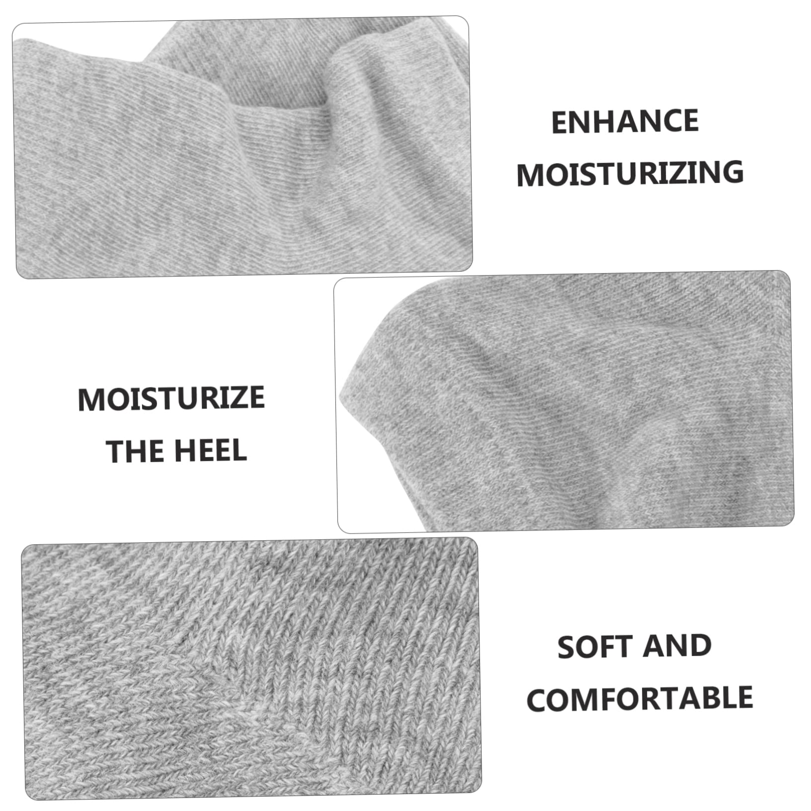 DOITOOL Gel Heel Socks for Cracked Feet - 2 Pairs, Men & Women - for Home & Sleep