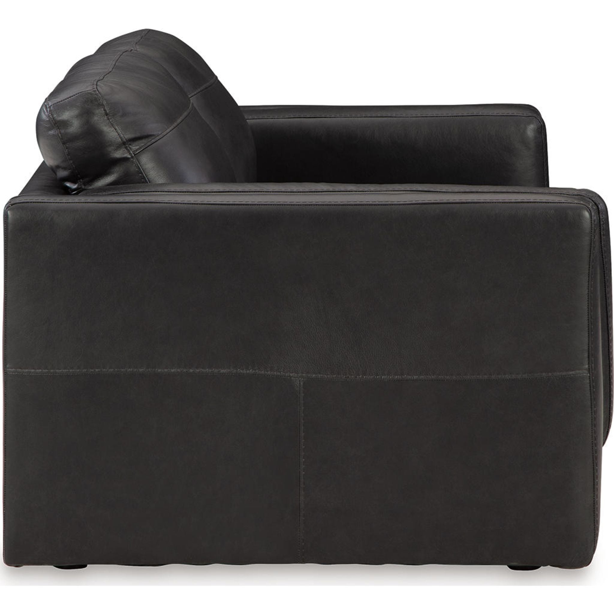 Amiata Loveseat Sofa - Modern Onyx Black Small Couch for Living Room, Apartment, Lounge & Office | Comfortable 2-Seater with Sturdy Frame