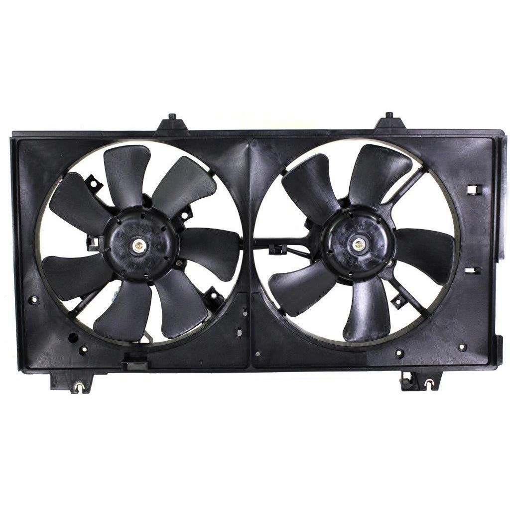 2003-2008 Mazda 6 Radiator Cooling Fan Replacement - Compatible with 3.0L & 2.3L Engines (Part # MA3115128, AJ5715210C) | Dual Fan Assembly for Improved Engine Cooling | Perfect for Summer Driving & Heavy Traffic Conditions