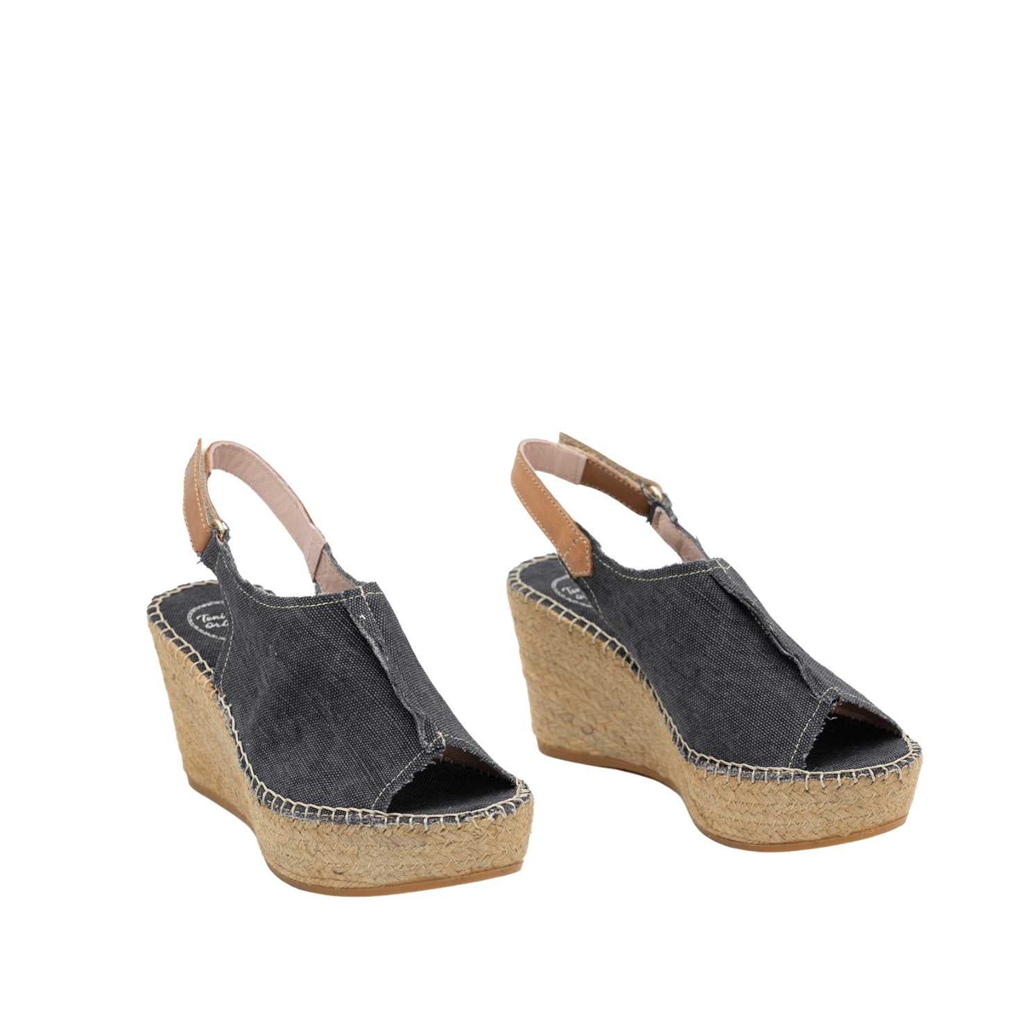 Women's Plain Canvas Wedge Espadrilles - Comfortable Summer Casual Shoes for Beach, Vacation & Everyday Wear - Lugano Style
