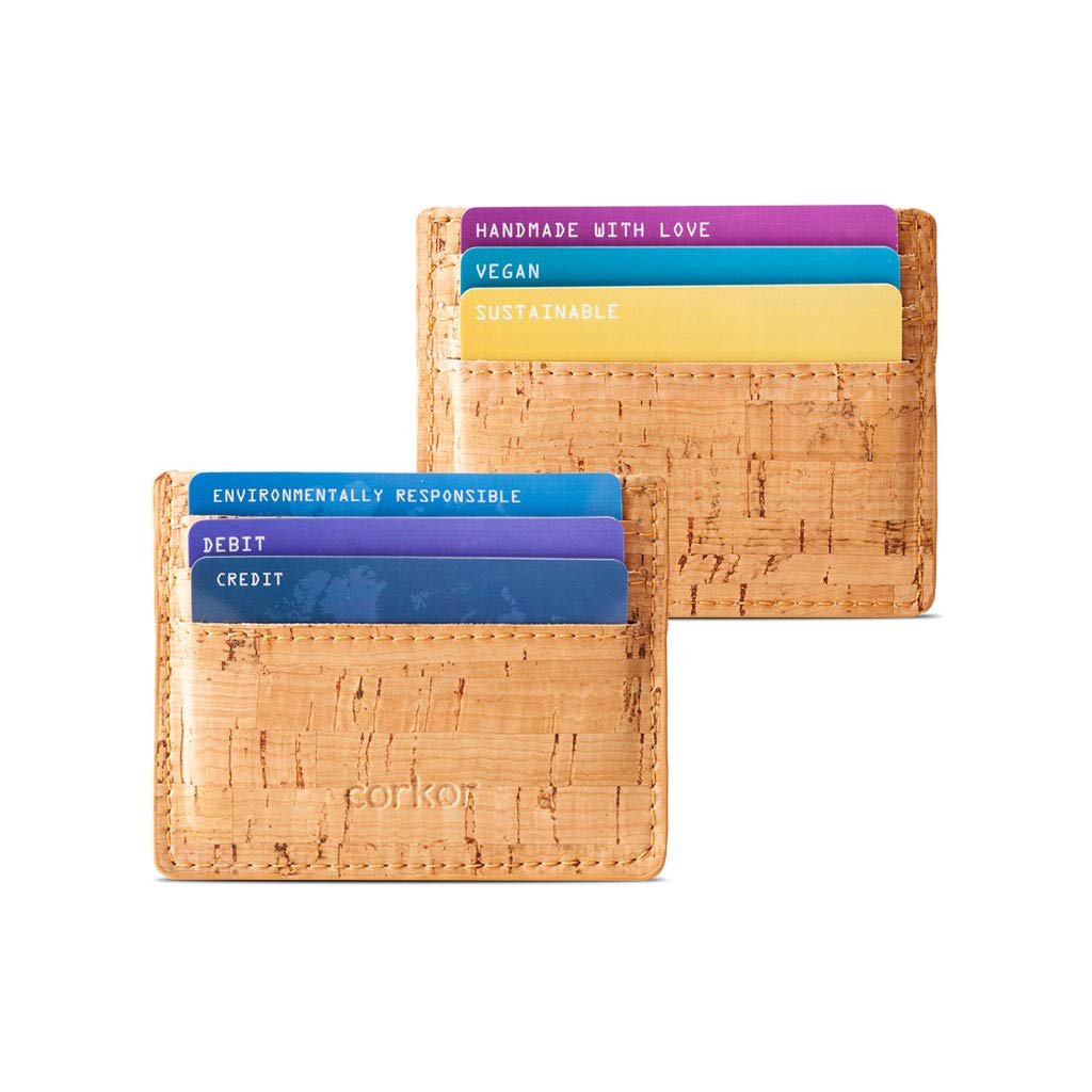 Eco-Friendly Cork Card Sleeve & Wallet – Vegan Leather, Cruelty-Free, Rustic Design – Perfect for Credit Cards, Business Cards & ID Holders – Sustainable Everyday Carry Accessory