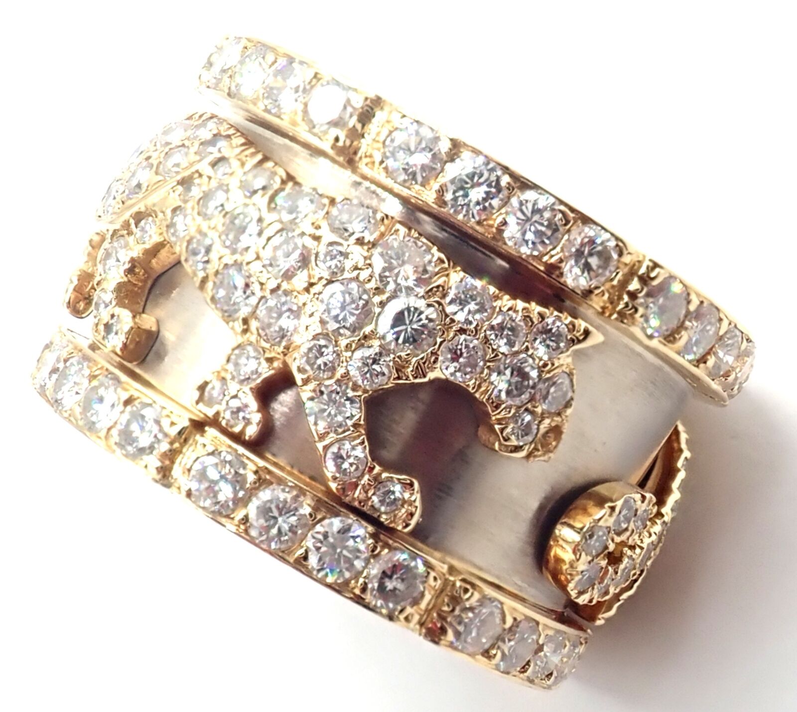 Cartier Panthère Mahango 18k Yellow & White Gold Diamond Ring for Women - Luxury Wedding, Engagement & Anniversary Jewelry Gift