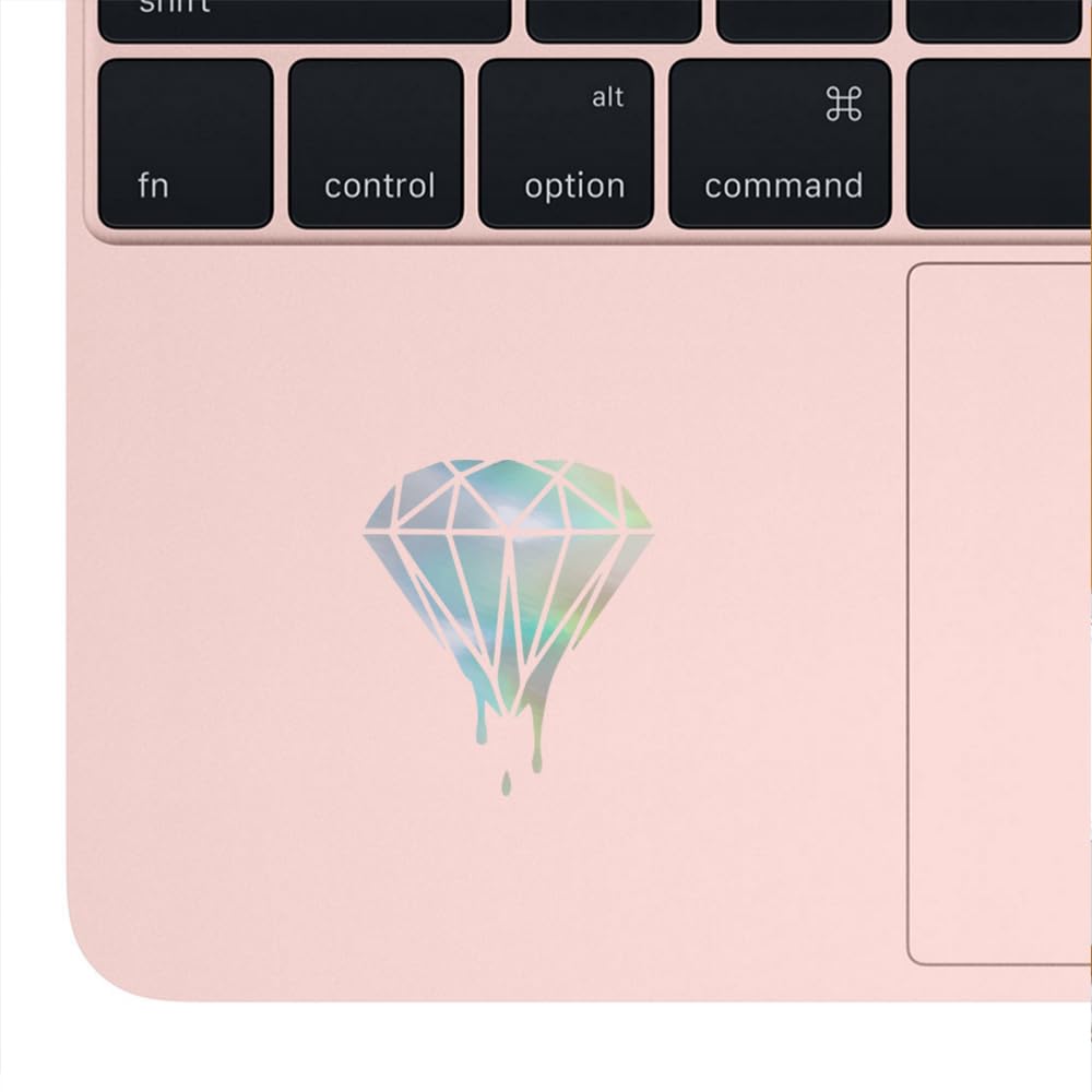 Premium Waterproof Vinyl Decal Stickers - Dripping Diamond Silhouette (Hologram) Set of 2 | Laptop, Phone, Helmet, Car Window, Bumper, Mug, Cup, Door & Wall Decoration | Perfect for DIY Home Decor, Office Accessories & Personalized Gifts