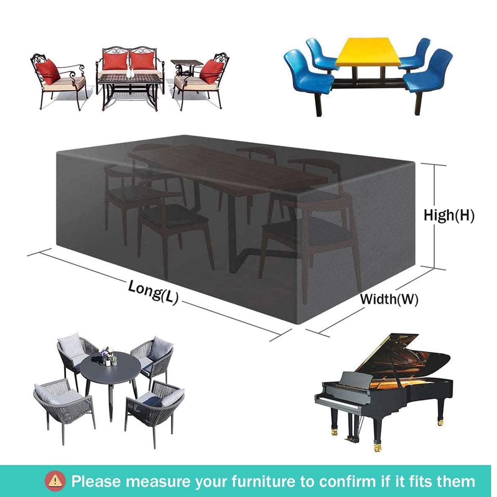 Heavy Duty 420D Oxford Waterproof Garden Furniture Covers 200x160x70cm - All Weather Protection for Patio Sets, Tables, Chairs & Sofas - Perfect for Winter, Rain, Snow & UV Protection (Outdoor Lounge Furniture Cover)