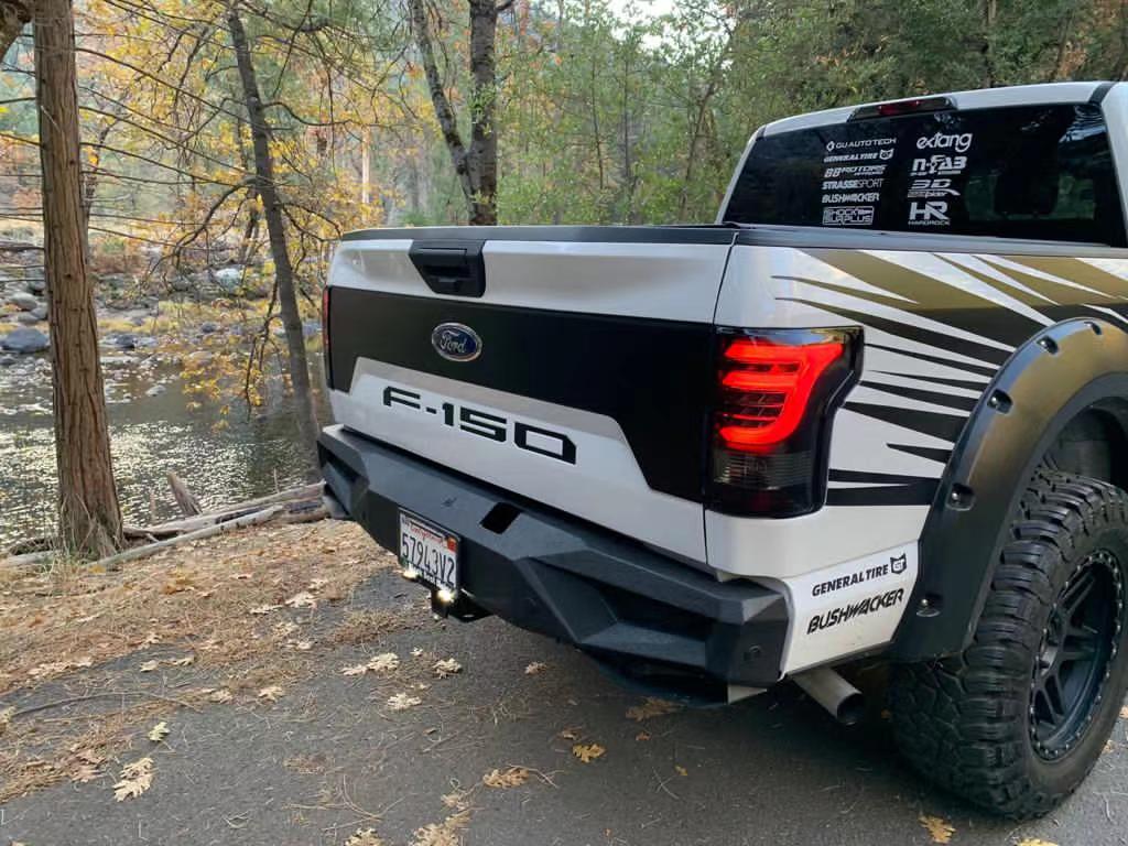 15-20 Ford F150 PRO Series LED Tail Lights - Red Smoke Lens - High Performance Brake Lights for Night Driving & Off-Road Adventures