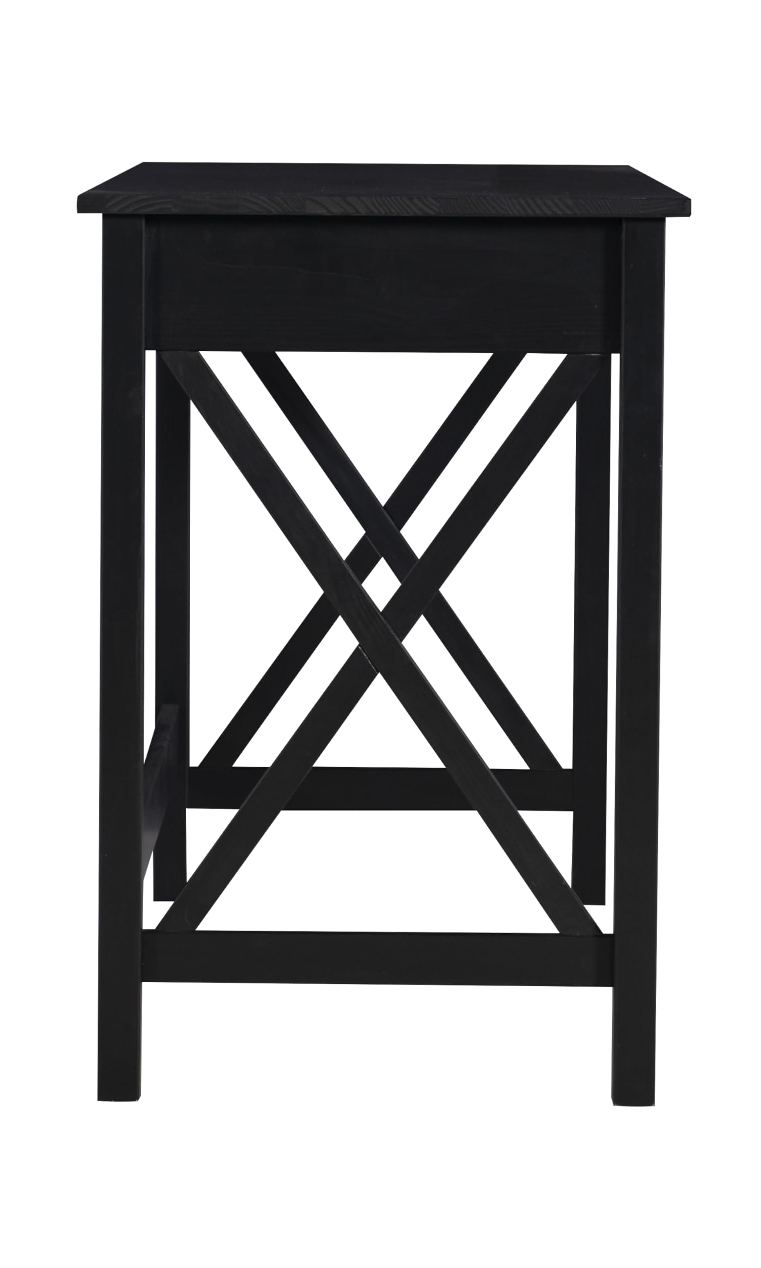 Linon Home Decor Nelson Laptop Desk - Black Modern Writing Desk for Home Office, Study & Workspace - Perfect for Small Spaces, Dorm Rooms & Bedside Use