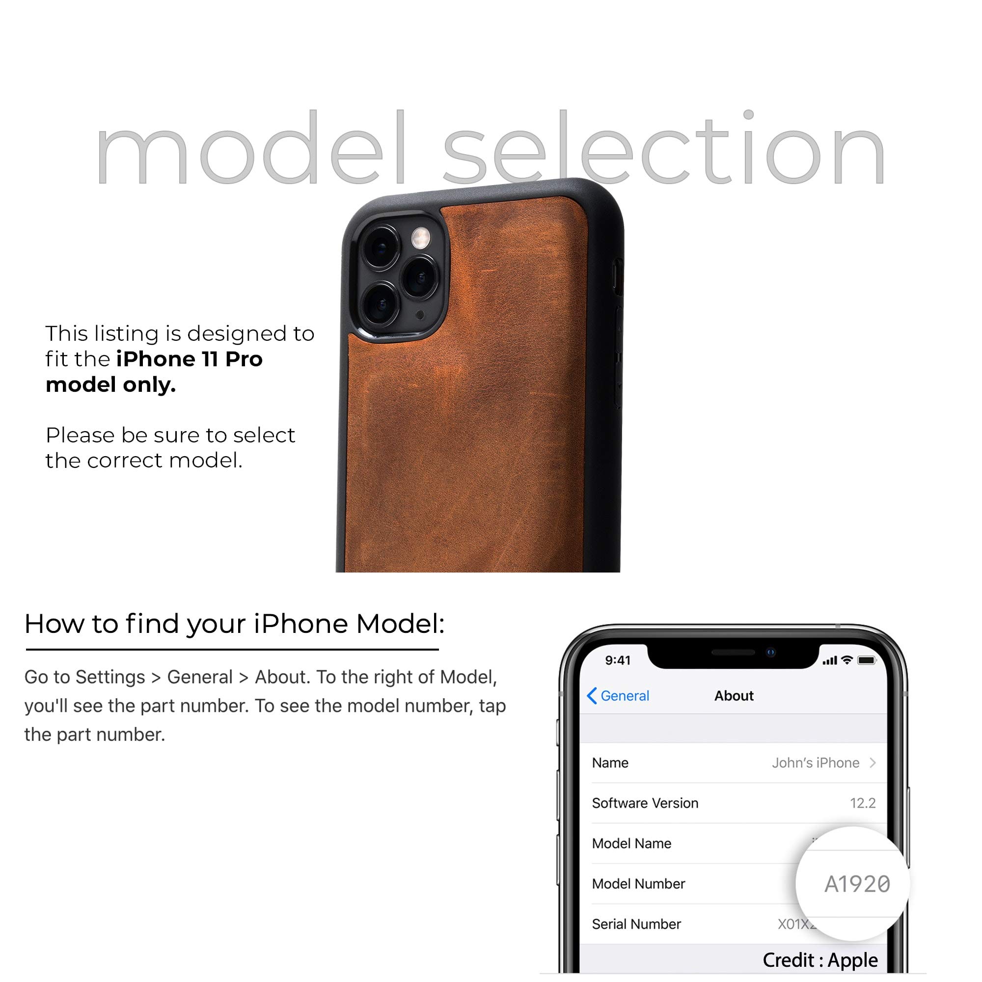 Premium PEGAI Personalized 100% Genuine Leather Wallet Case for iPhone 11 PRO - RFID Blocking Card Holder, Built-in Screen Protector, Magnetic Closure | Handmade Protective Phone Wallet Case (McLean Mahogany) | Perfect for Business Travel & Everyday Use