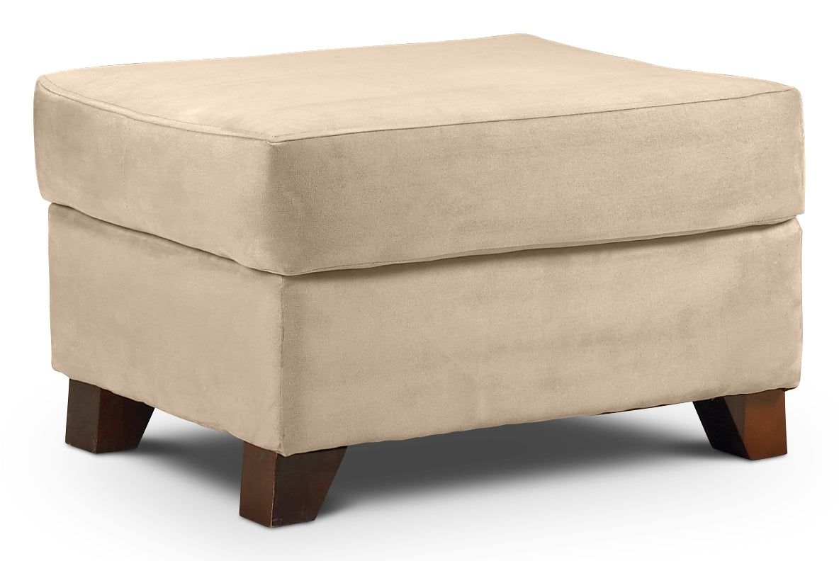 Modern Beige Ottoman with Storage - Stylish Footrest & Coffee Table for Living Room, Bedroom & Office | Comfortable Seating & Extra Storage Space