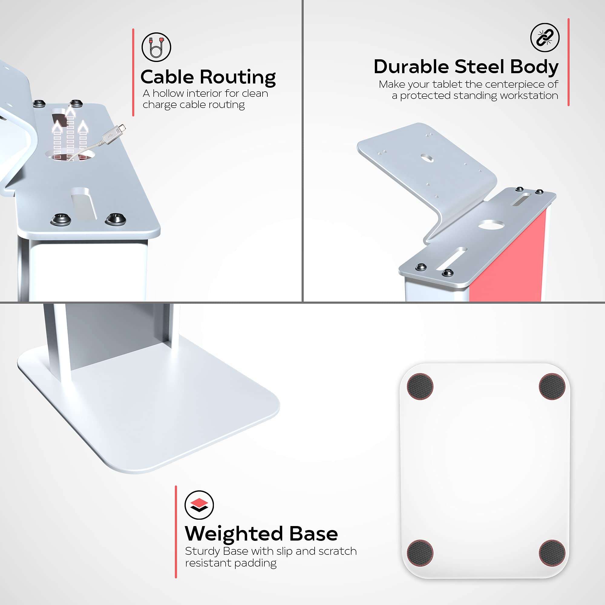 Premium Customizable Locking Floor Stand Kiosk for iPad 10th Gen 10.9