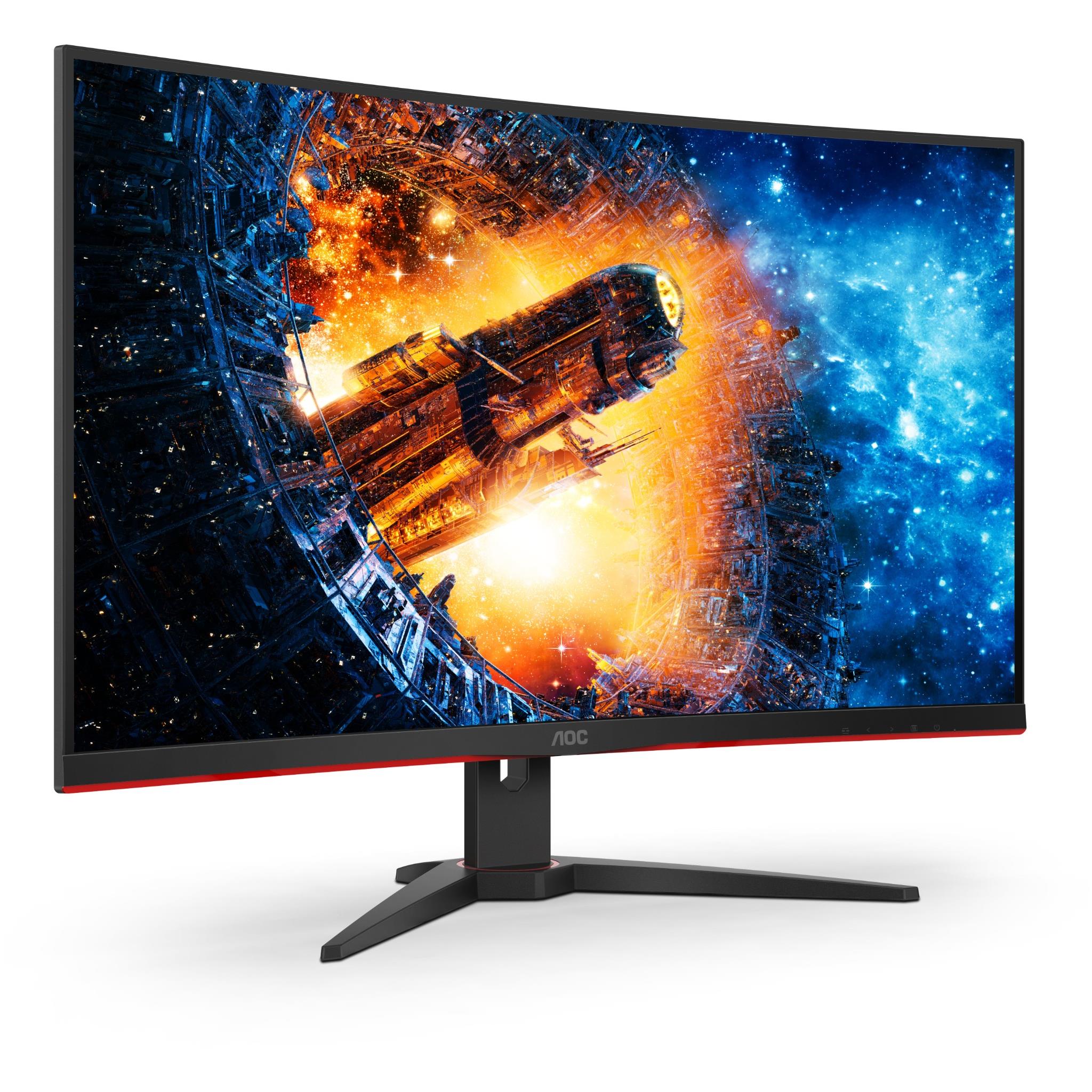 AOC C32G2ZE 32-inch Full HD 240Hz Curved Gaming Monitor - Ultra Fast Refresh Rate, 1ms Response Time for Competitive Gaming, Streaming & Esports