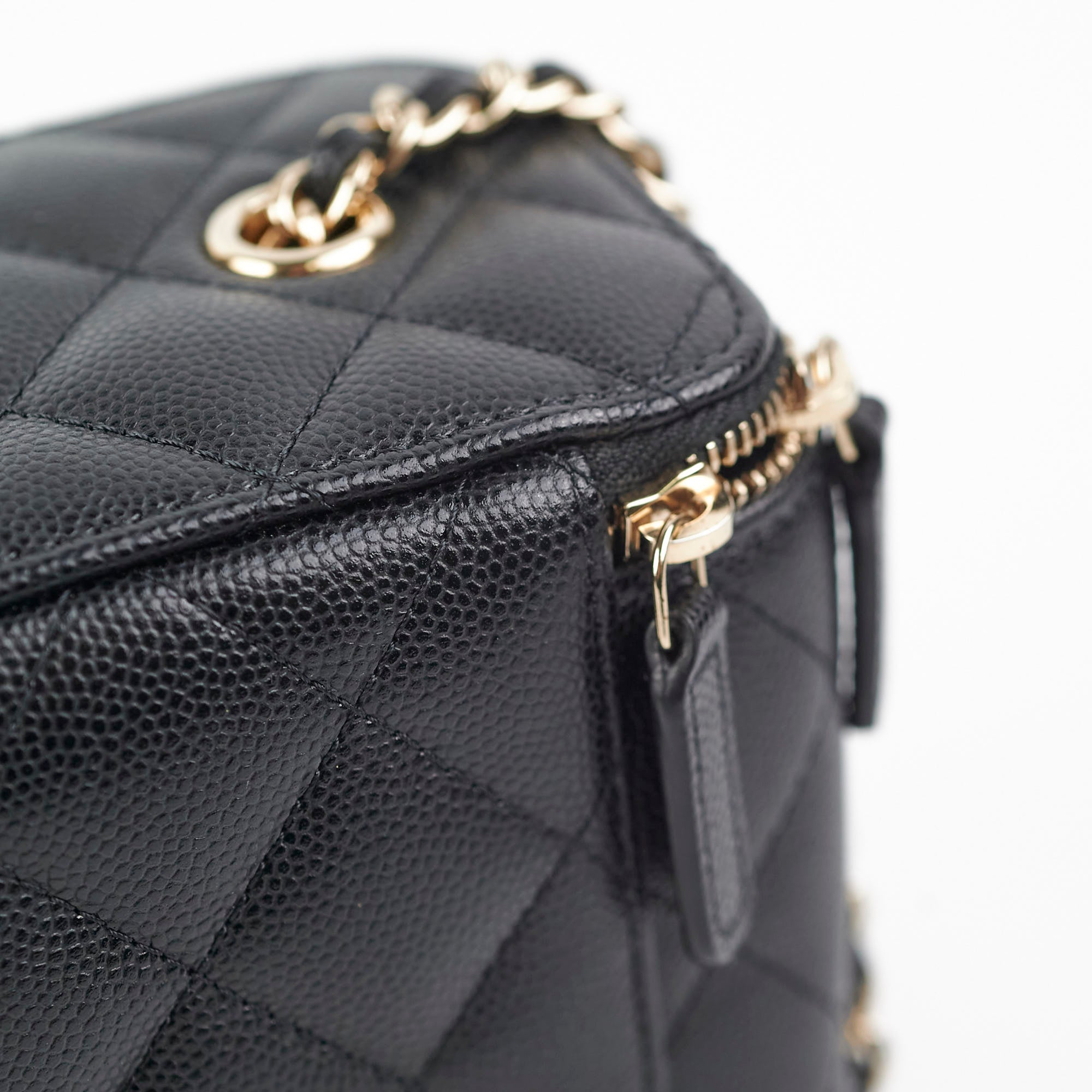 Chanel Caviar Vanity Case Black 31 Series - Luxury Leather Cosmetic Bag for Makeup & Travel Essentials | Perfect for Women's Everyday Use & Gift Giving