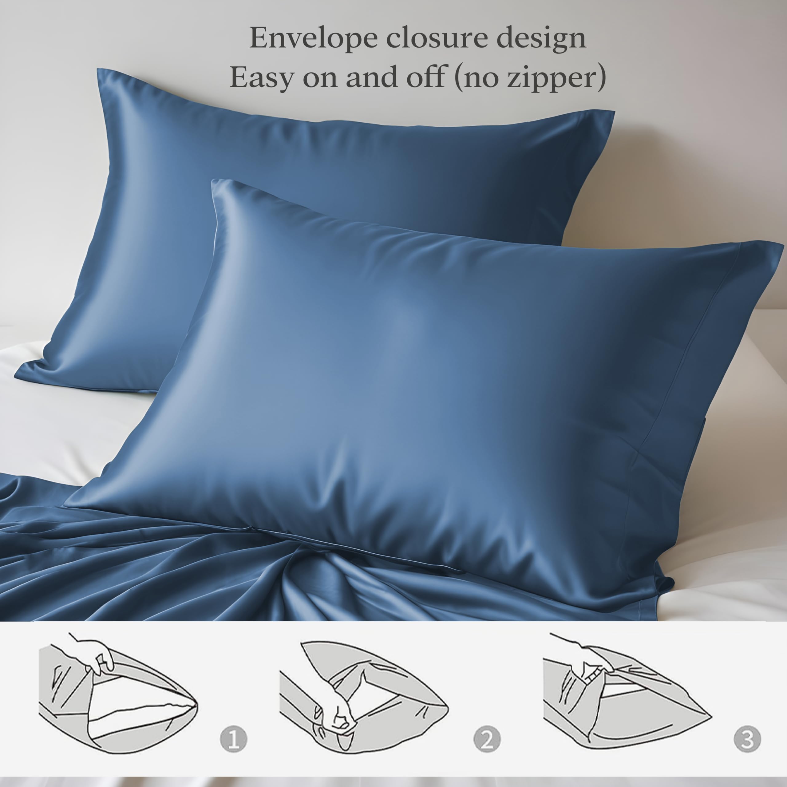 Premium King Size Duvet Cover Set - 100% Bamboo Viscose, Ultra Soft & Breathable, Lightweight Cooling Comforter Cover with Zipper Closure & Corner Ties - Includes Fitted Sheet (Bahamas Blue) - Perfect for Hot Sleepers & Summer Bedding