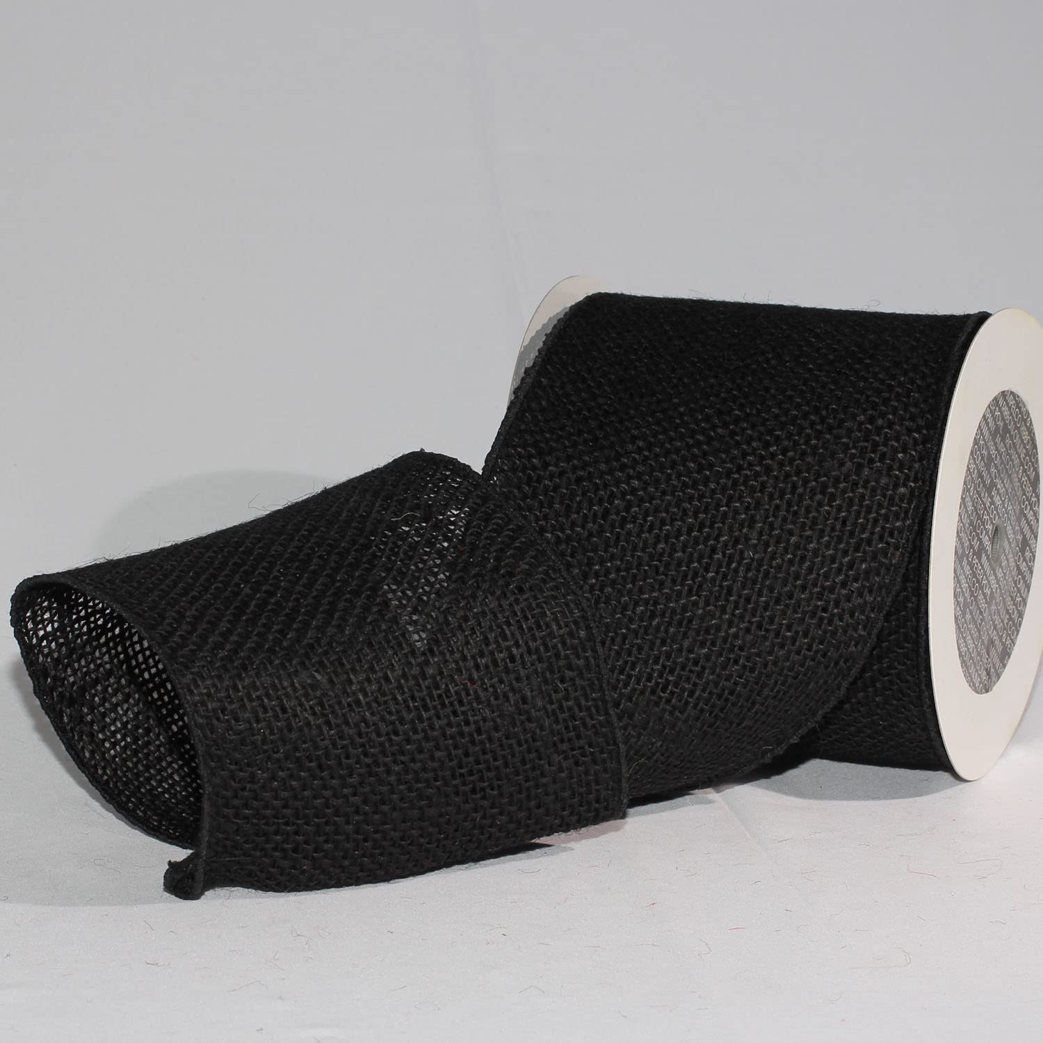 Premium Black Burlap Wired Craft Ribbon - 5 Inch x 10 Yards for DIY Gift Wrapping, Wedding Decor, Floral Arrangements & Seasonal Crafts | Rustic Home Decor & Party Supplies
