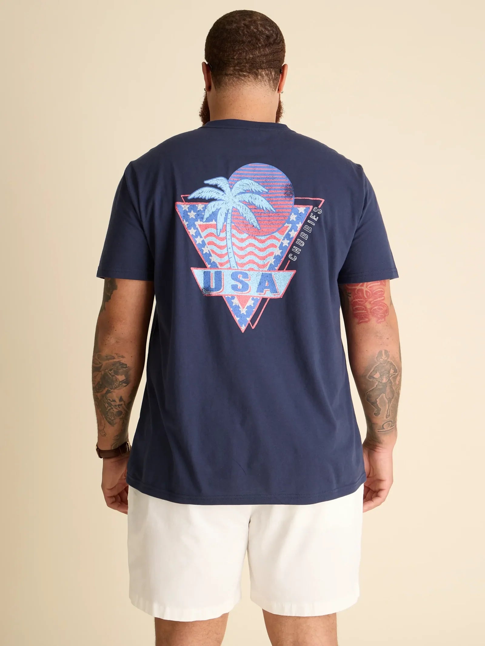Chubbies The World Wide Winner T-Shirt - Navy Blue Casual Tee for Men | Perfect for Travel, Beach & Everyday Wear
