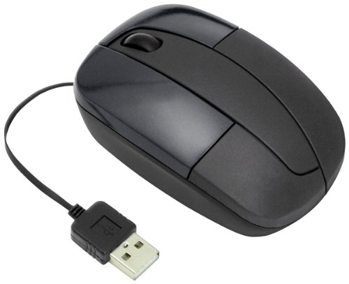 Wireless Retractable Laser Travel Mouse - Portable USB Mouse for Laptop, Notebook, PC - Perfect for Business Travel, Office Work & Home Use