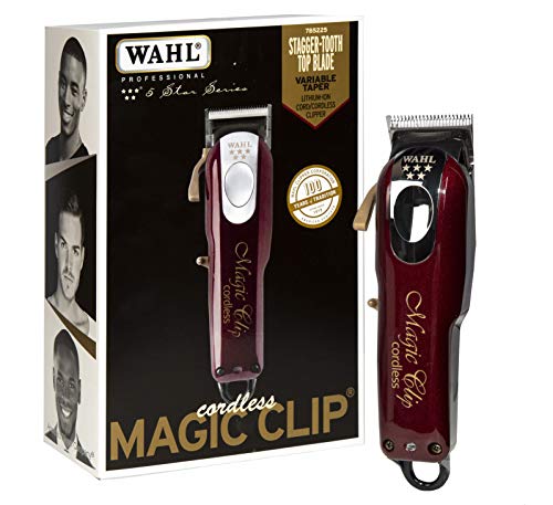 Wahl Professional 5 Star Cordless Magic Clip Hair Clipper - 100+ Minute Run Time, Adjustable Blade, Rechargeable - Perfect for Barbers, Stylists & Home Haircuts (Men & Women)