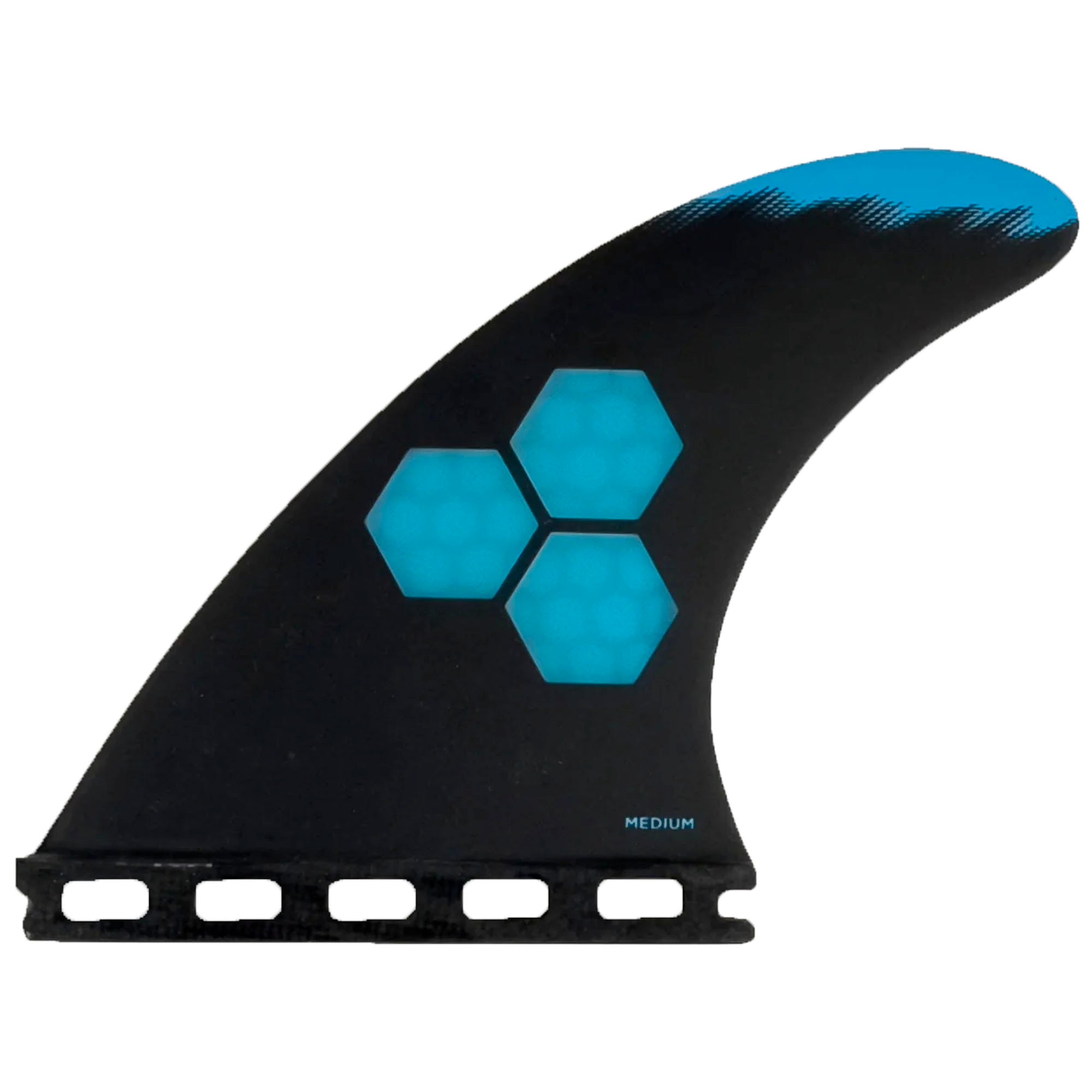 Channel Islands Tech 1 Futures Tri Surfboard Fins - Medium Size, Blue Color | High-Performance Surfing Fins for Waves & Competition