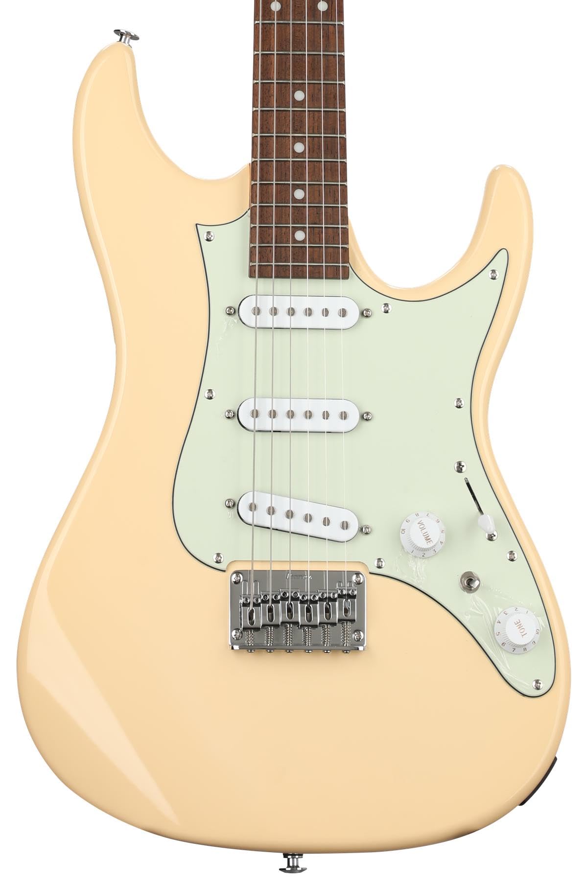 Ibanez AZES31 Electric Guitar - Ivory White | Premium Beginner Guitar with Maple Neck & HSS Pickups | Perfect for Rock, Blues & Practice Sessions