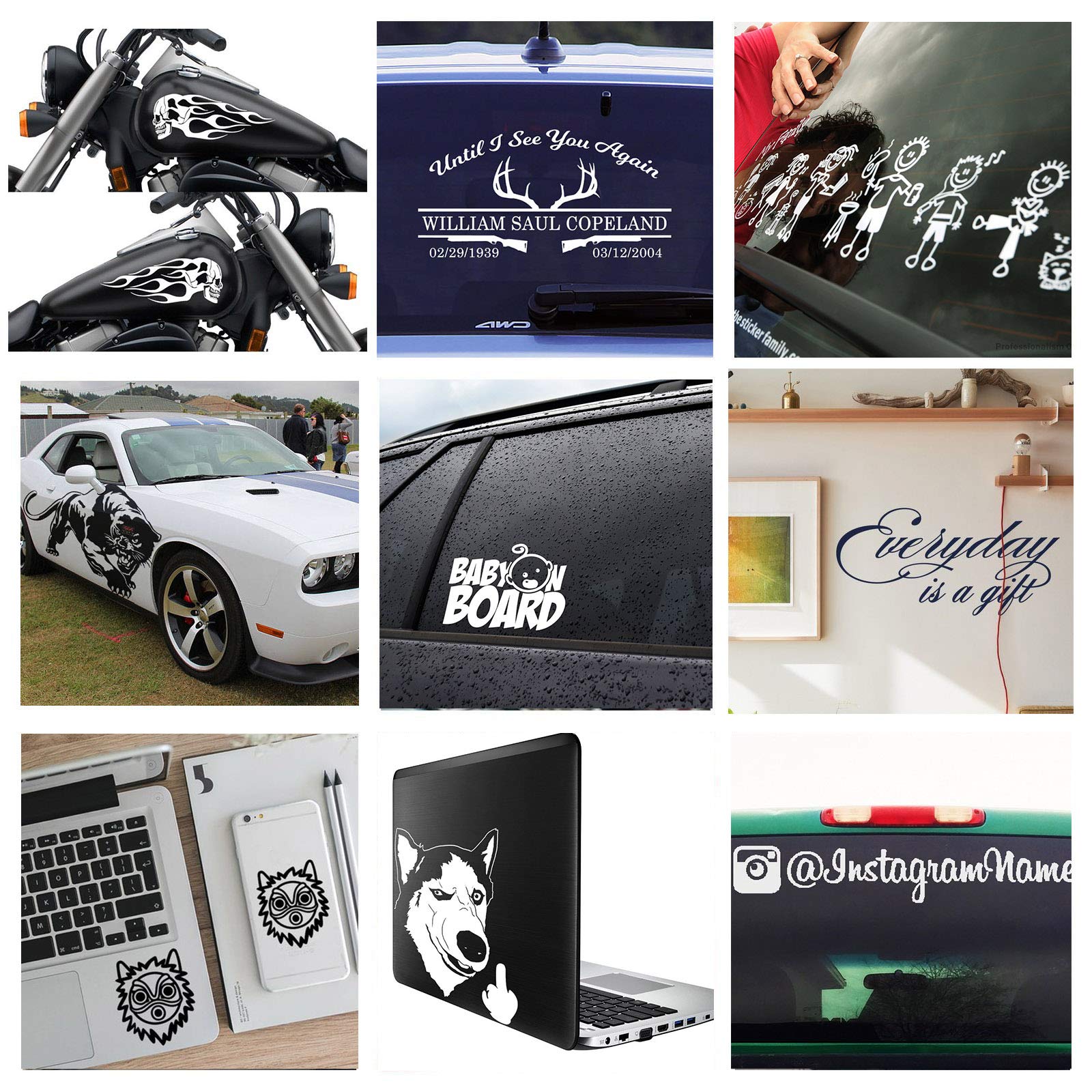 Baby On Board Car Sticker - 15cm Fuel Tank Lid Decal for Motorcycle & Auto - Sporty & Personalized Vehicle Body Stickers - Perfect for Family Safety & Custom Car Styling