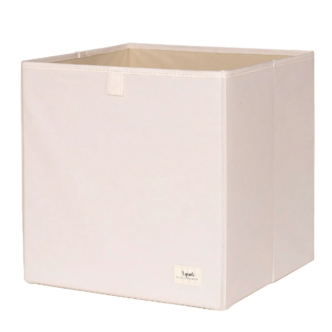 3 Sprouts Storage Box - Cream Color Organizer for Kids' Room, Nursery, and Playroom | Perfect for Toys, Books, and Baby Essentials