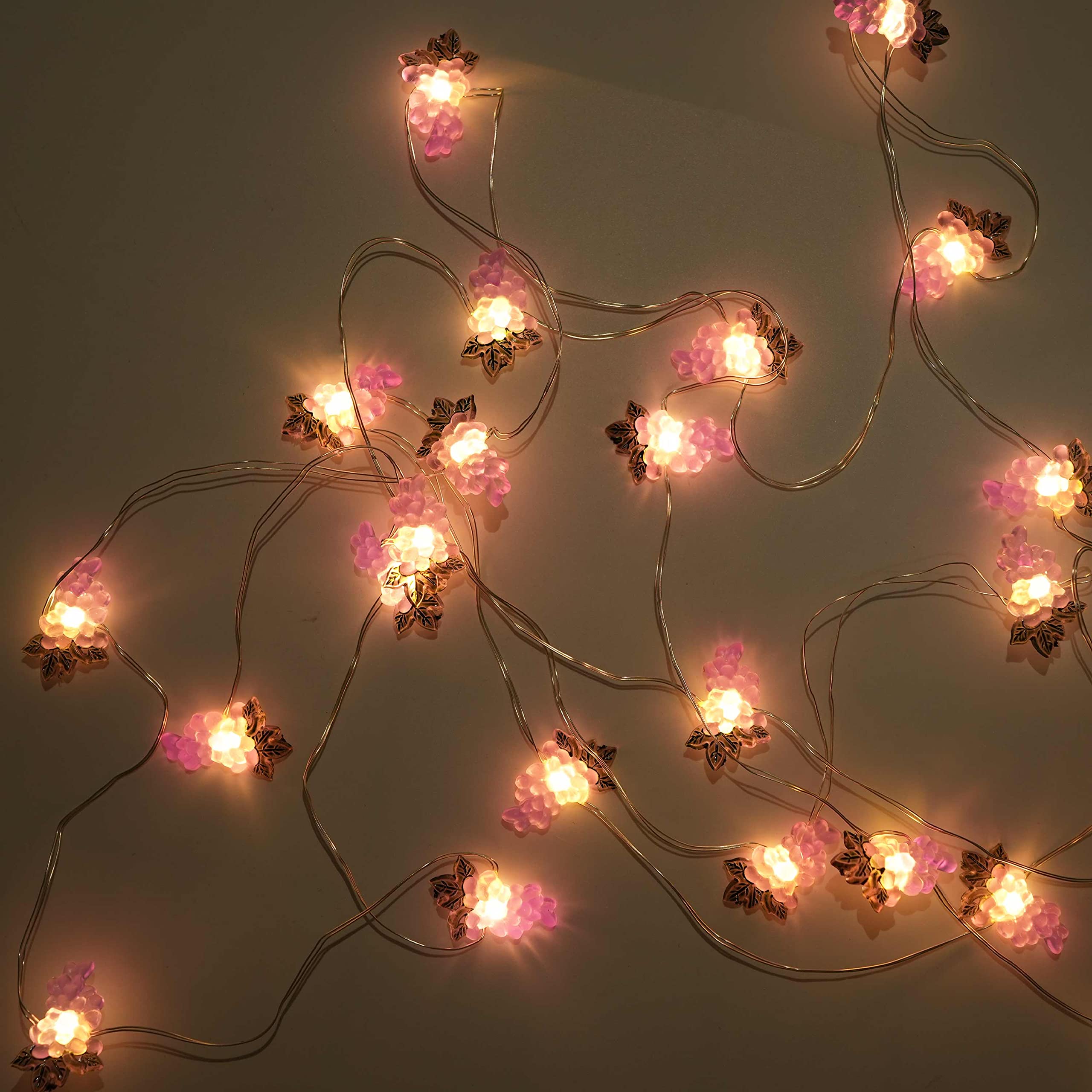 40 LED Fairy String Lights Waterproof - Battery or USB Powered with Remote Control - 8 Lighting Modes for Wedding, Party, Christmas Decorations - Indoor & Outdoor Decorative Lights (Grape Vine Design) - Perfect for Bedroom, Garden, Patio and Holiday Decor