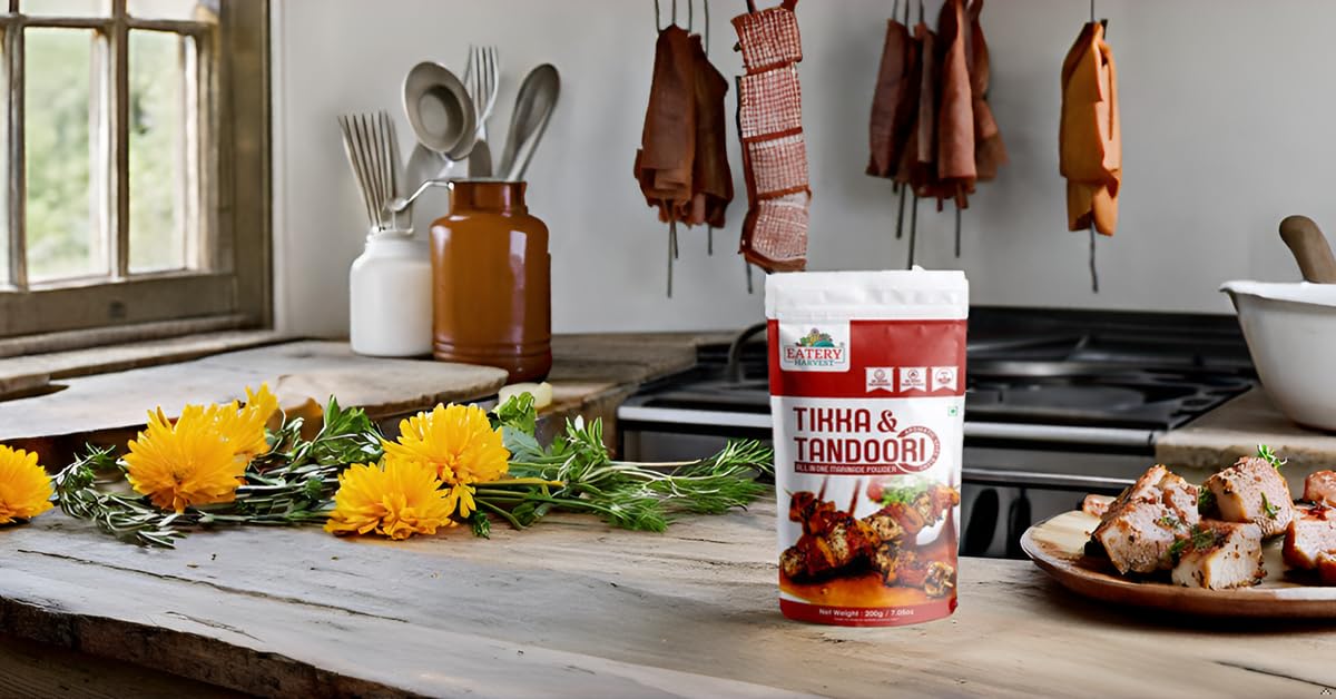 Saipro Tikka & Tandoori All-in-One Marinade Powder 200g | Malai Tandoori Tikka Masala Spice Mix | Ready-to-Use for Chicken, Paneer & Veggies | Gluten-Free, Vegan, No Preservatives | Perfect for Grilling, BBQ & Indian Cooking