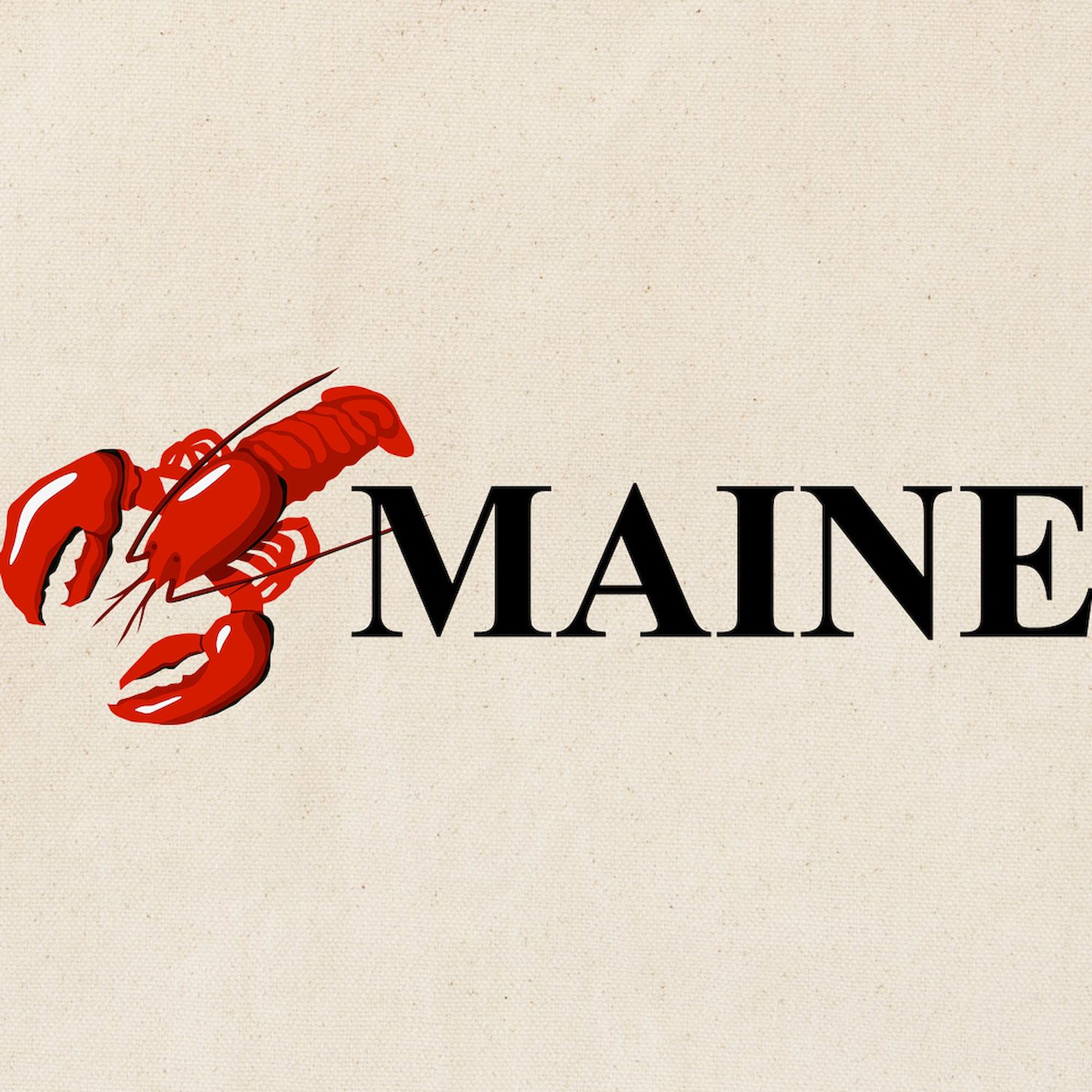 Premium Natural Canvas Tote Bag - Reusable Maine Lobster Shopping Bag | Eco-Friendly Grocery & Beach Tote for Women & Men