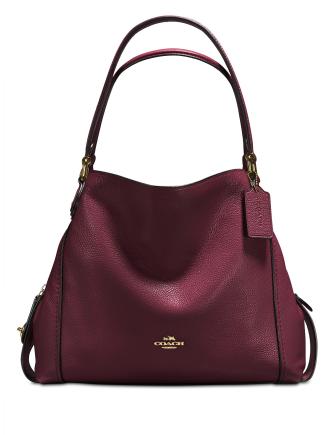 Coach Edie 31 Shoulder Bag in Polished Pebble Leather - Stylish Crossbody Purse for Women, Work, Travel & Everyday Use