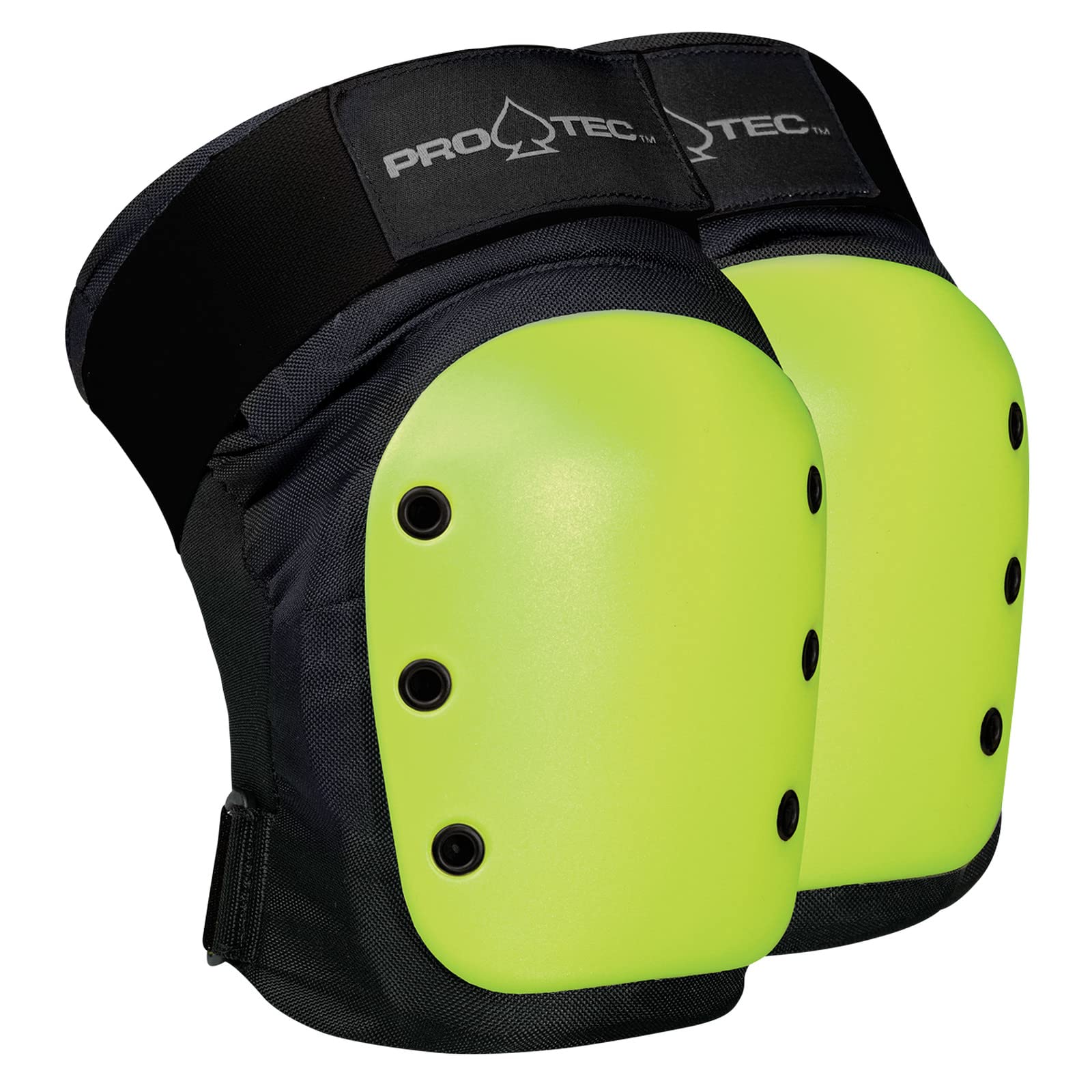 Protec Black/Yellow Heavy-Duty Rental Knee Pads - Durable Construction for Construction, Flooring, and Landscaping Work