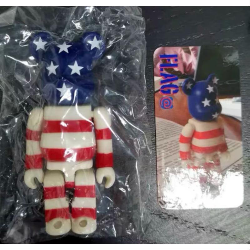Be@rbrick Series 1 USA Flag 100% Collectible Vinyl Art Toy - Perfect for Display, Gifts & Anime Collections