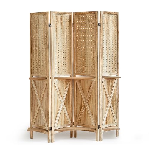 4 Panel With Shelf-natural