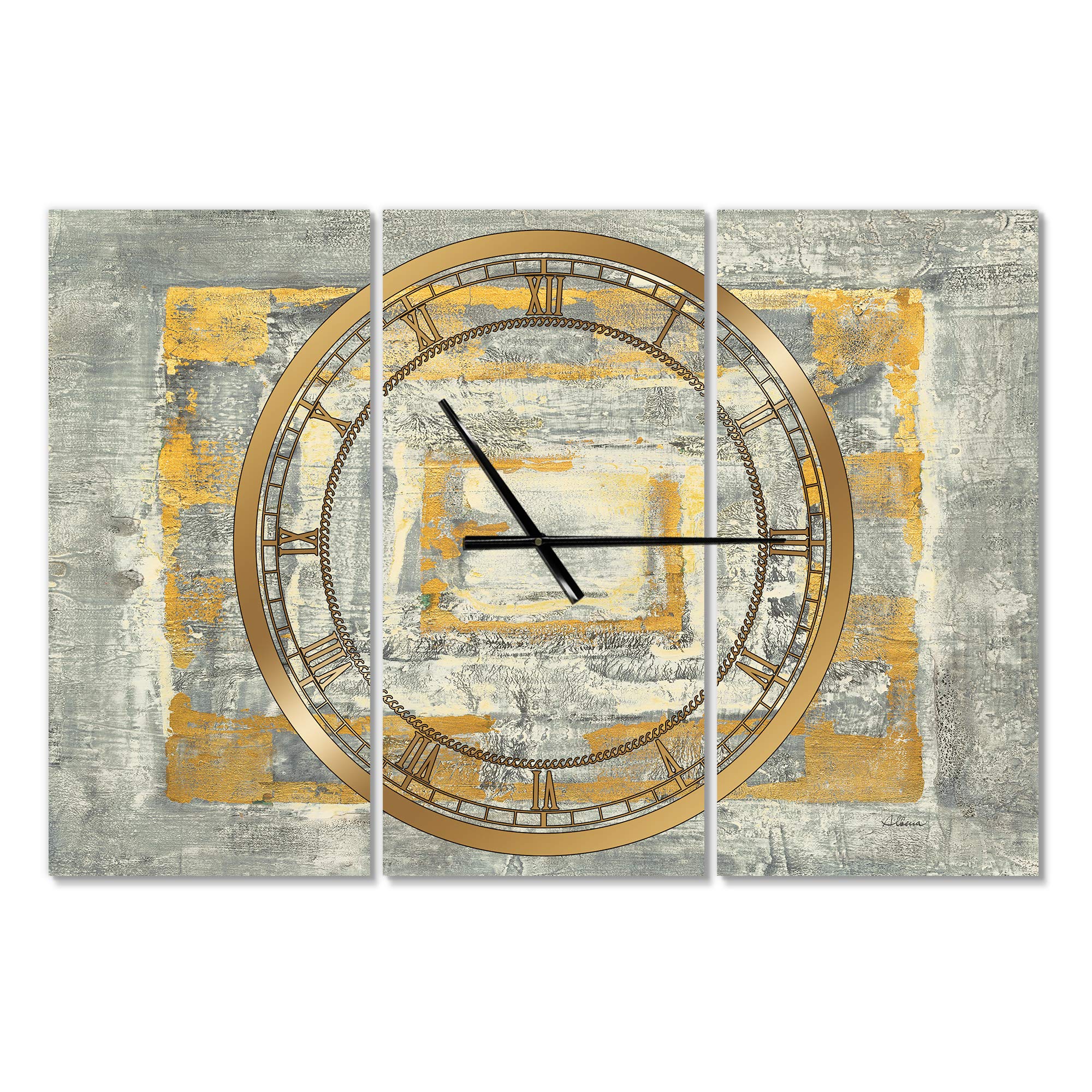 Designart Elephant Colors Round Metal Wall Clock - Modern Home Decor for Living Room, Bedroom & Office | Perfect Gift for Housewarming & Wall Art Lovers