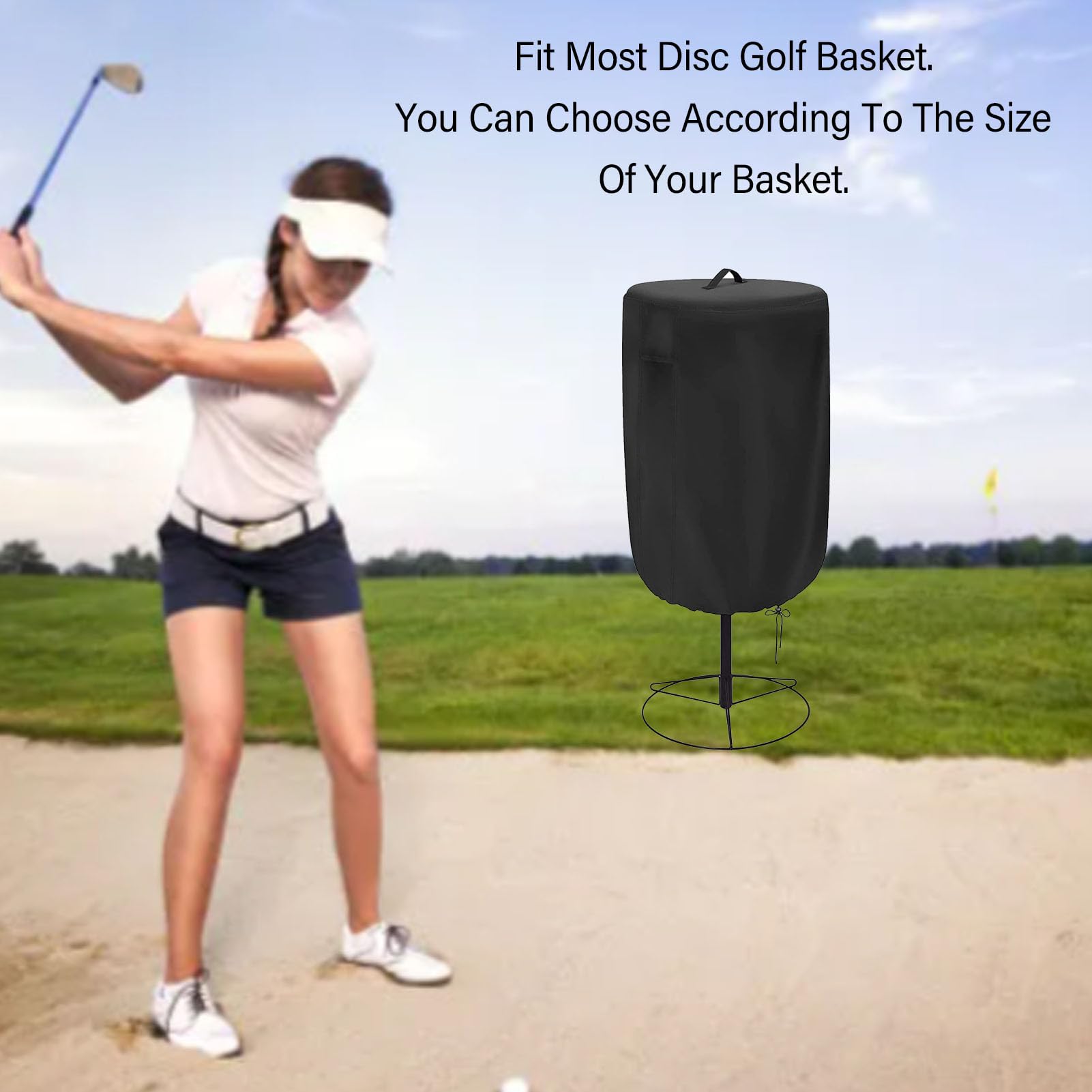 Best Disc Golf Accessories - Portable Disc Golf Basket, Disc Golf Rack & Frisbee Golf Baskets | Golf Bag Cover & Disc Golf Net | Perfect for Backyard, Park & Tournament Practice