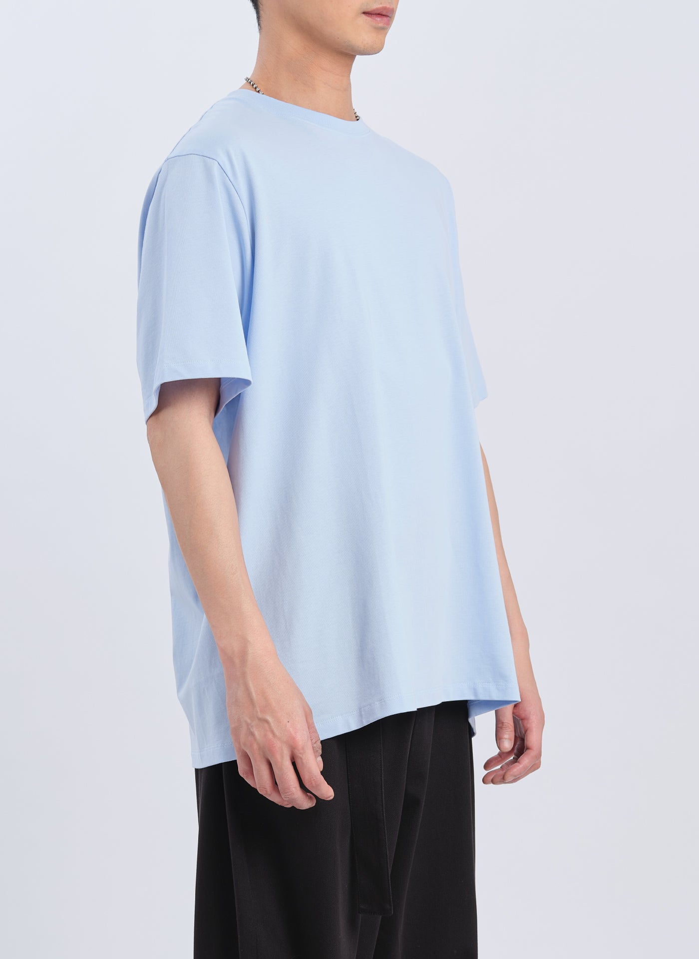 Premium Mercerized Cotton Patch Tee - Soft & Breathable Men's Casual T-Shirt - Perfect for Everyday Wear, Street Style & Layering