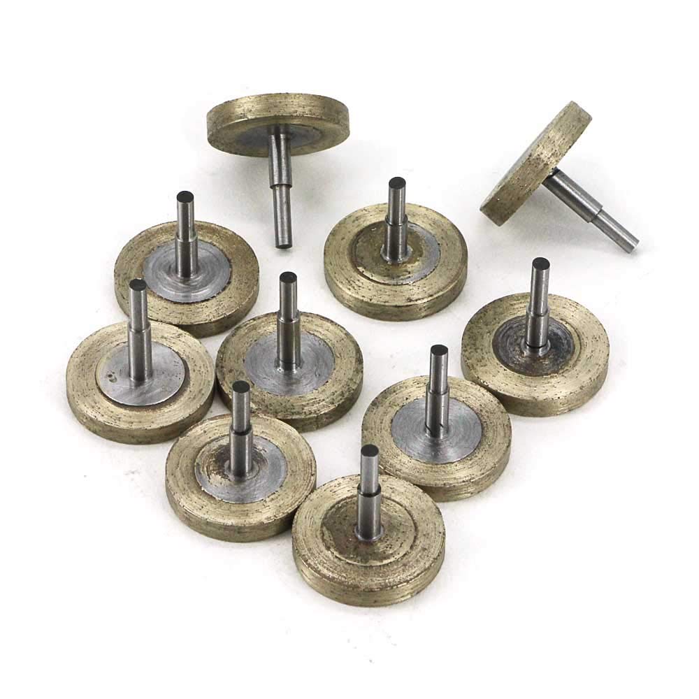 10PCS Bronze Bond Diamond Mounted Points for Agate, Granite, Stone, Tungsten Carbide Grinding - T Shape Sintered Grind Head M012 (Grit: D60d10, Color: 60) - Perfect for Jewelry Making, Stone Carving, and Metal Polishing
