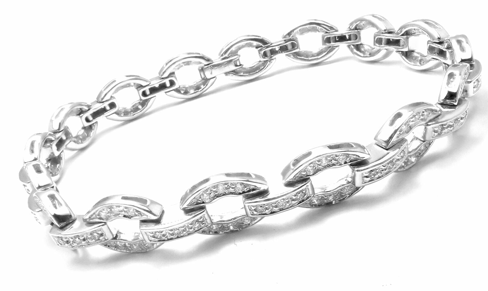Authentic Damiani 18k White Gold Diamond Tennis Bracelet for Women - Elegant Jewelry Gift for Anniversary, Wedding & Special Occasions
