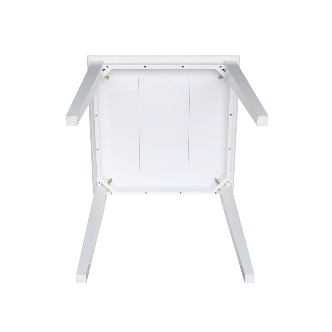 International Concepts Solid Wood Top Counter Height Dining Table, White - Perfect for Kitchen, Breakfast Nook & Small Space Dining