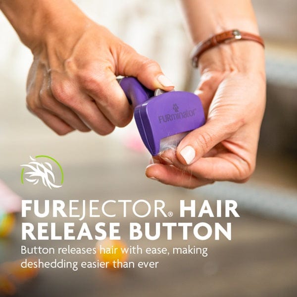 FURminator DeShedding Tool for Medium/Large Cats with Short Hair - Reduce Shedding & Hairballs - Perfect for Grooming at Home or Professional Pet Salons