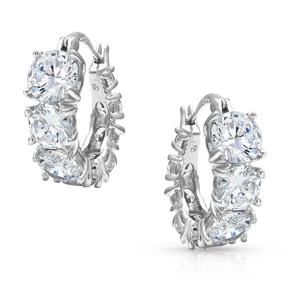 Elegant Sliding Hoop Earrings for Women - Gold & Silver Dangle Drop Earrings for Everyday Wear | Perfect for Office, Party & Date Night