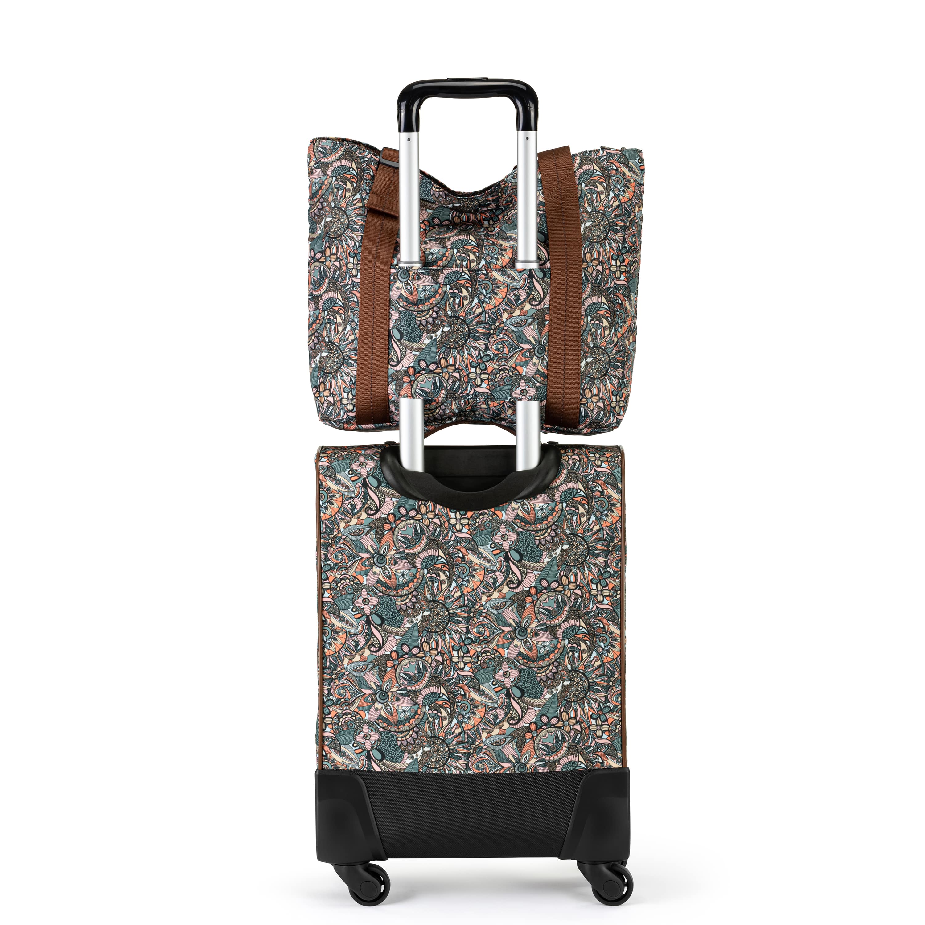 On The Go 21 Spinner Luggage Set - EcoTwill Fabric - Sienna Spirit Desert Color - Perfect for Business Travel & Weekend Getaways