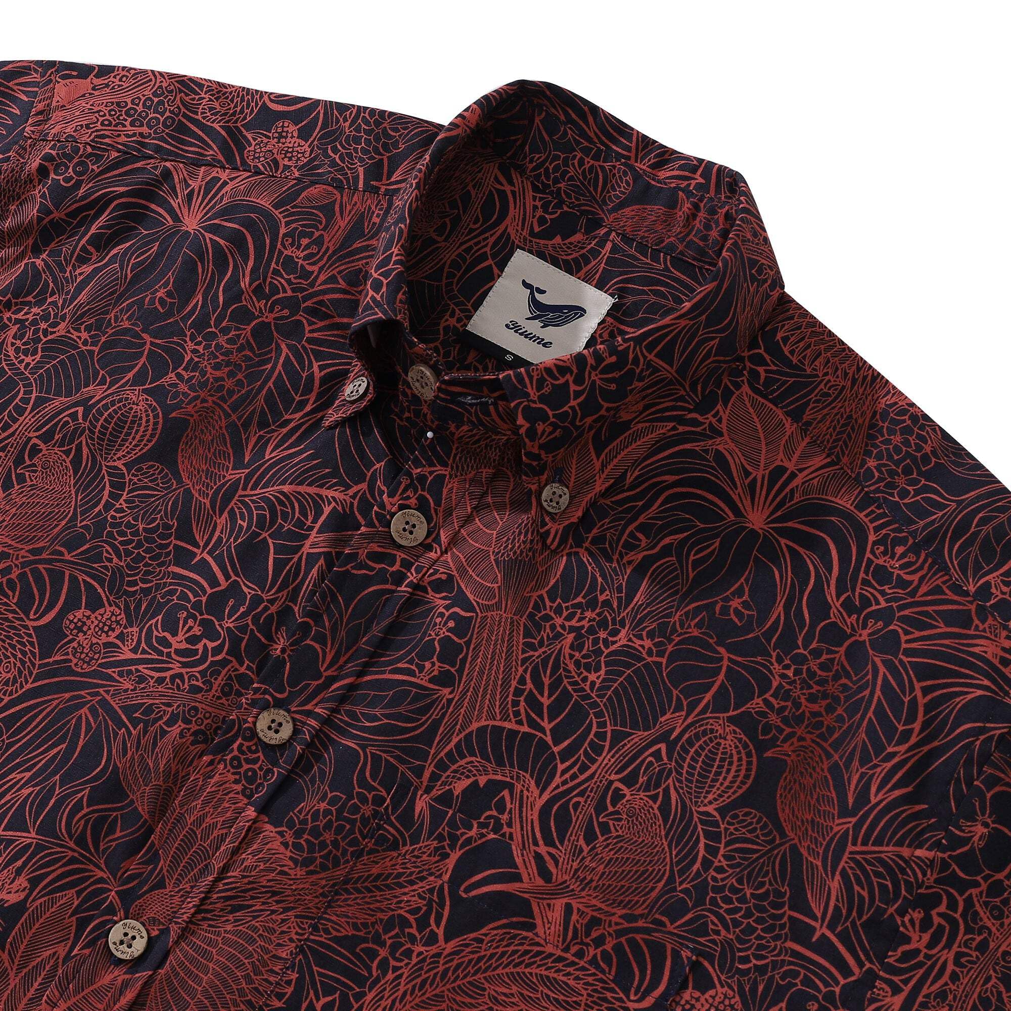 Men's Hawaiian Shirt - 100% Cotton Casual Button Down Short Sleeve Aloha Shirt for Summer, Beach & Vacation | Tropical Floral Print Shirt for Luau Parties, Poolside Relaxation & Island Getaways