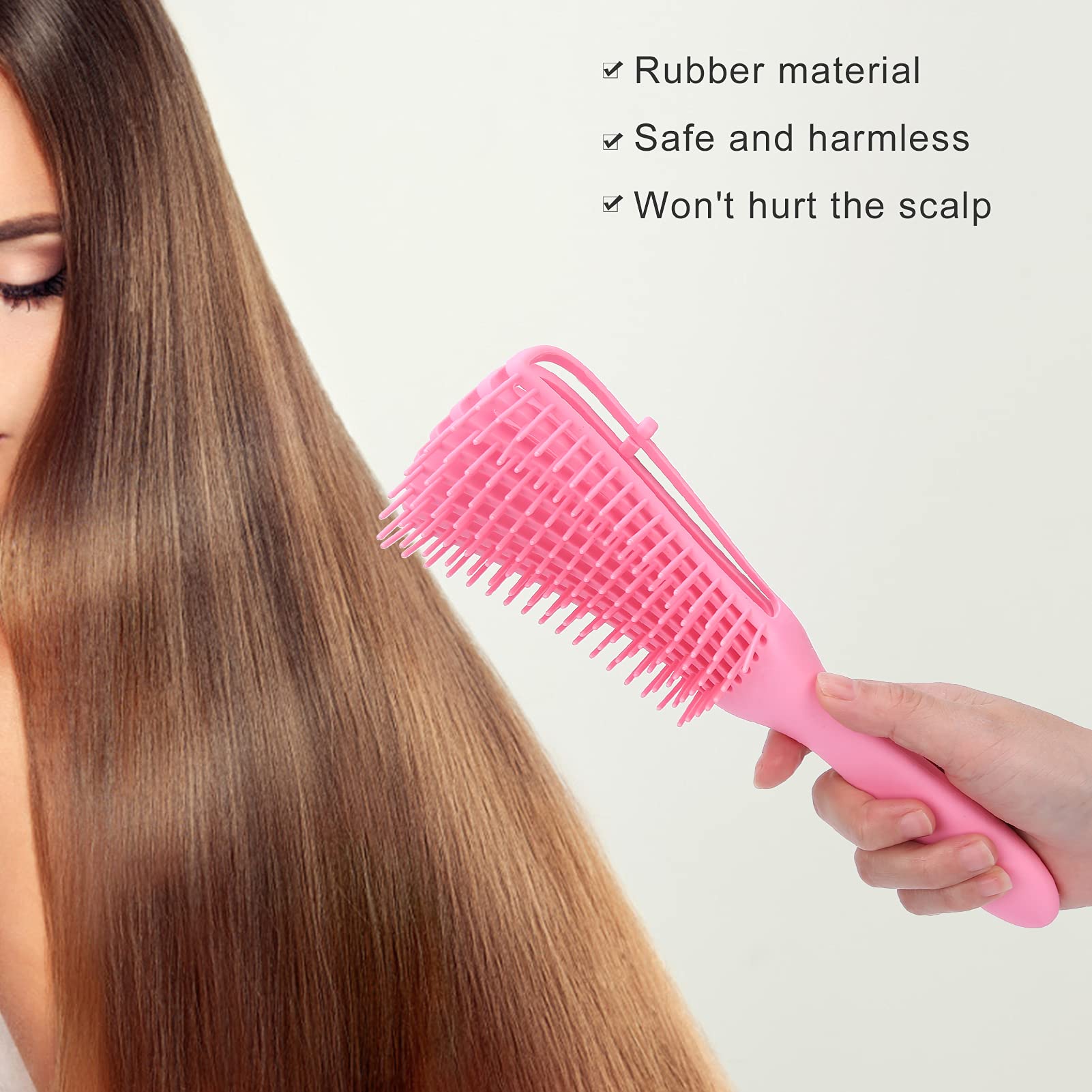 Detangling Brush for Curly & Coily Hair - Wet & Dry Use for Adults & Kids